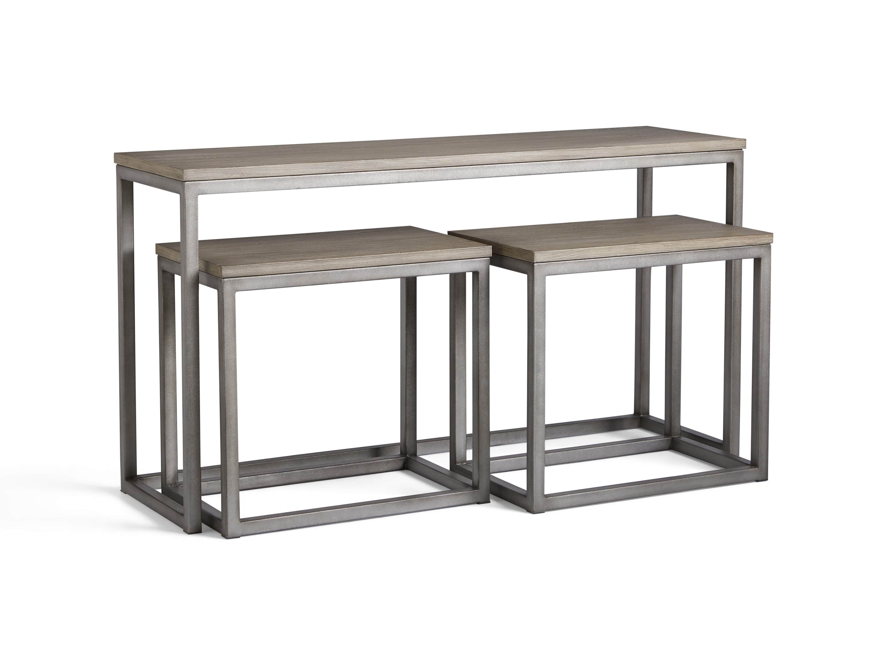 Palmer 54" Nesting Console Table Set in Grey, slide 5 of 5