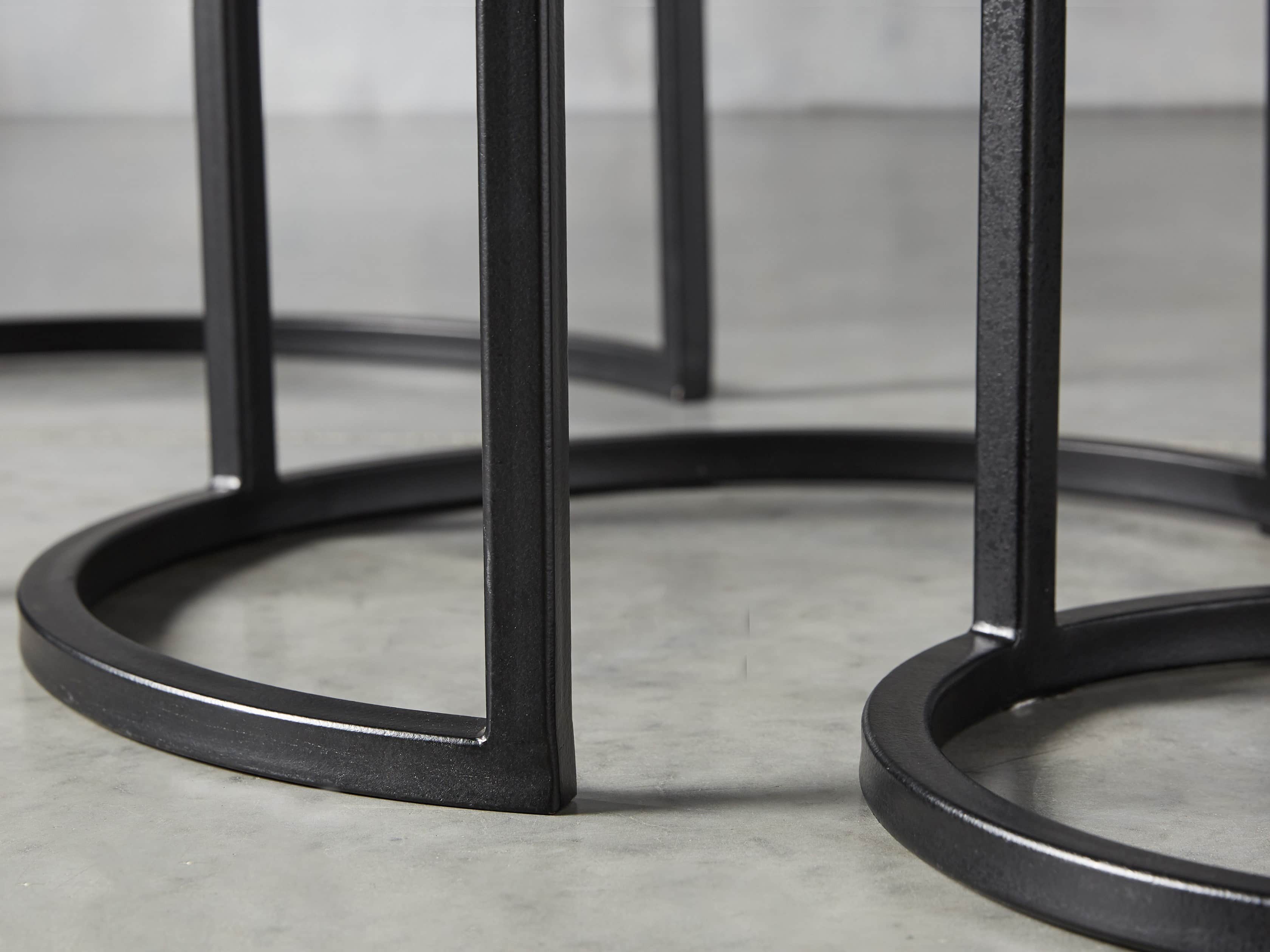 Palmer 24" Round Nesting Side Table in Bali Brown