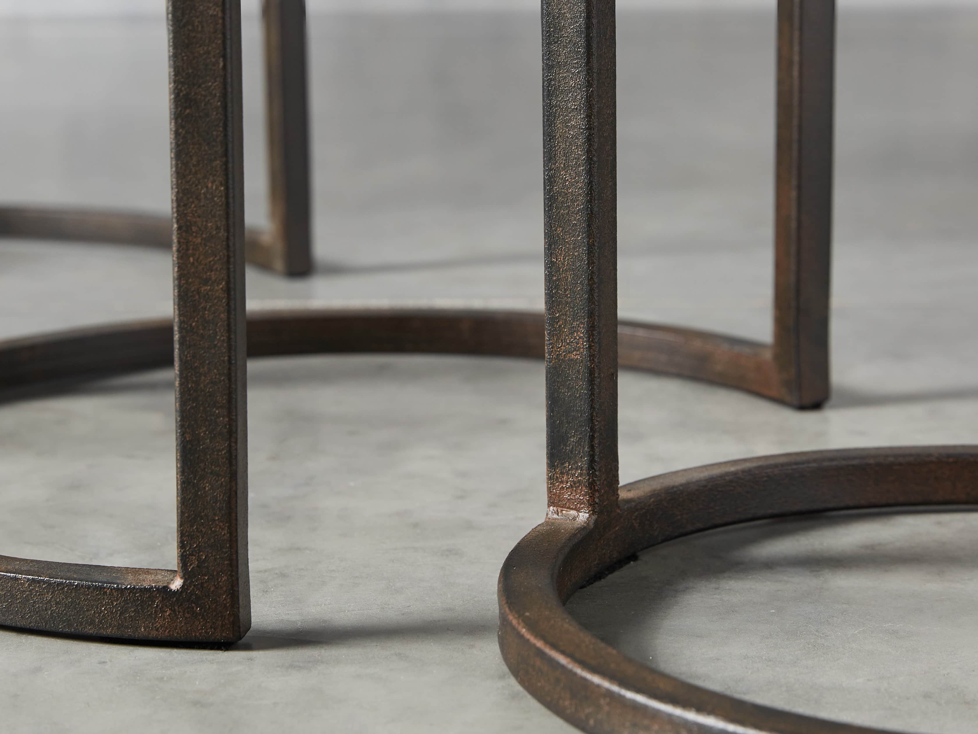 Palmer Round Nesting End Tables in Natural Oak, slide 4 of 6