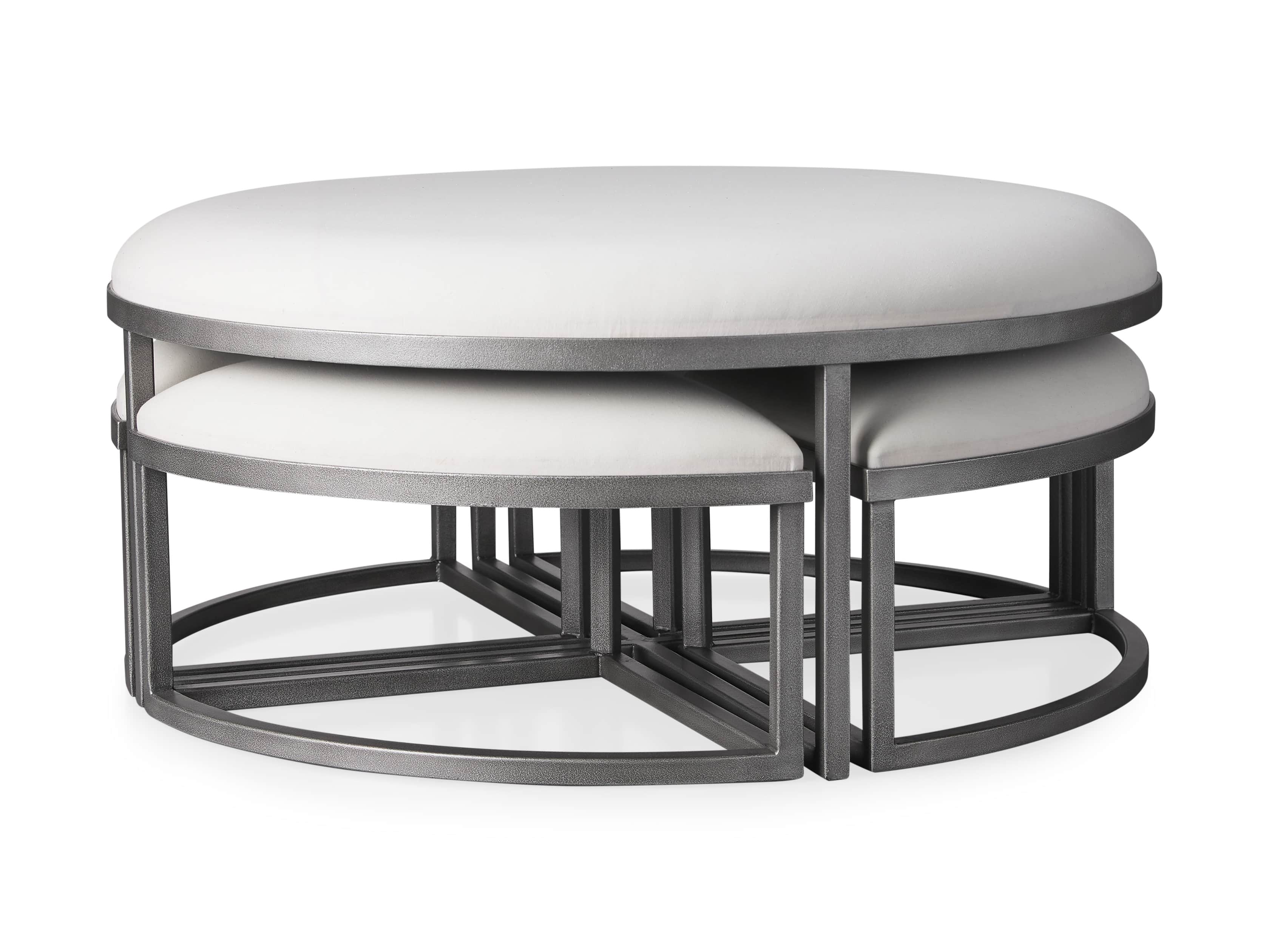 Palmer Upholstered Round Nesting Coffee Table Arhaus