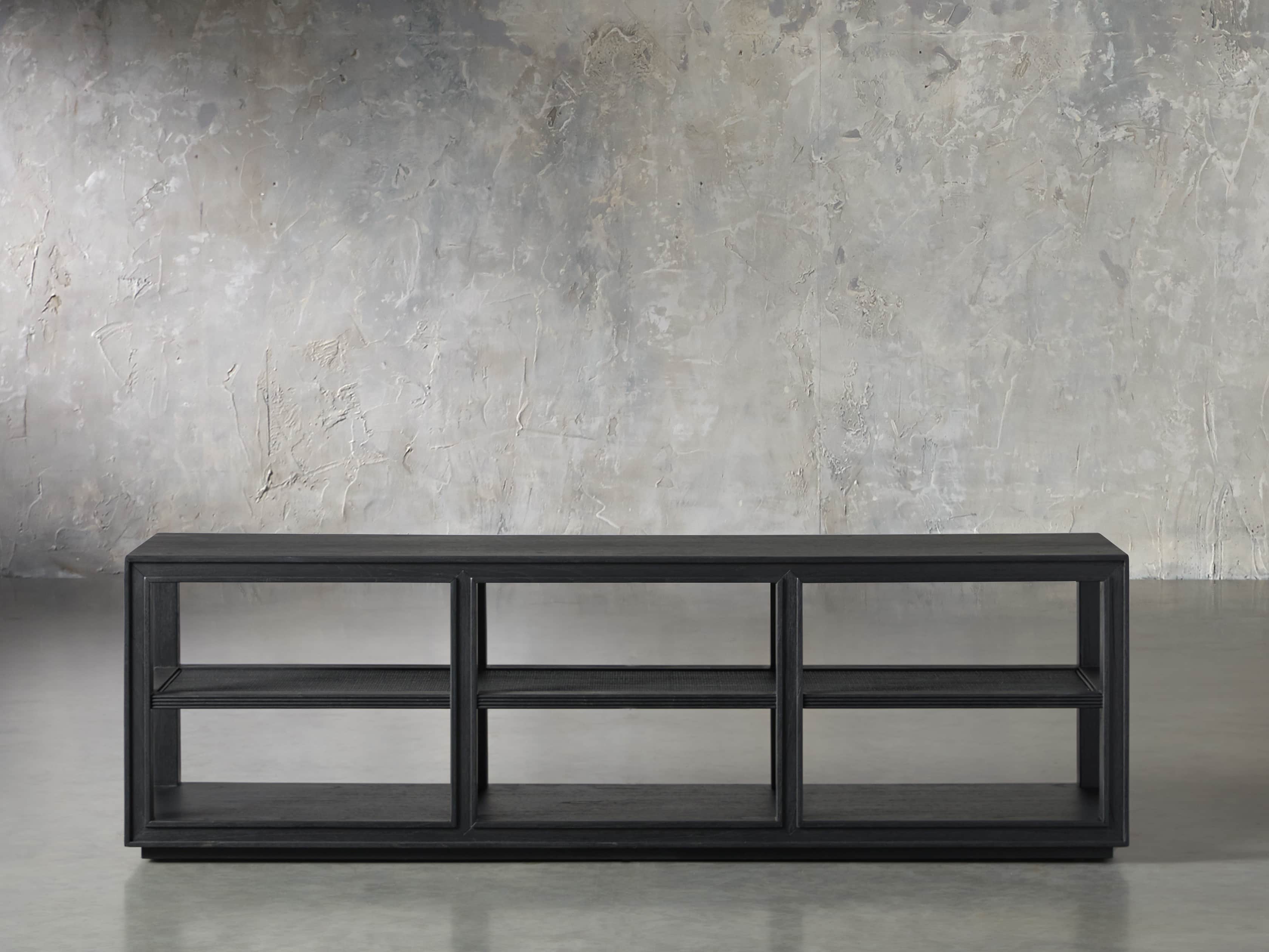 View the Pearson Cane Sofa Back Console Table | Variant: EBONY