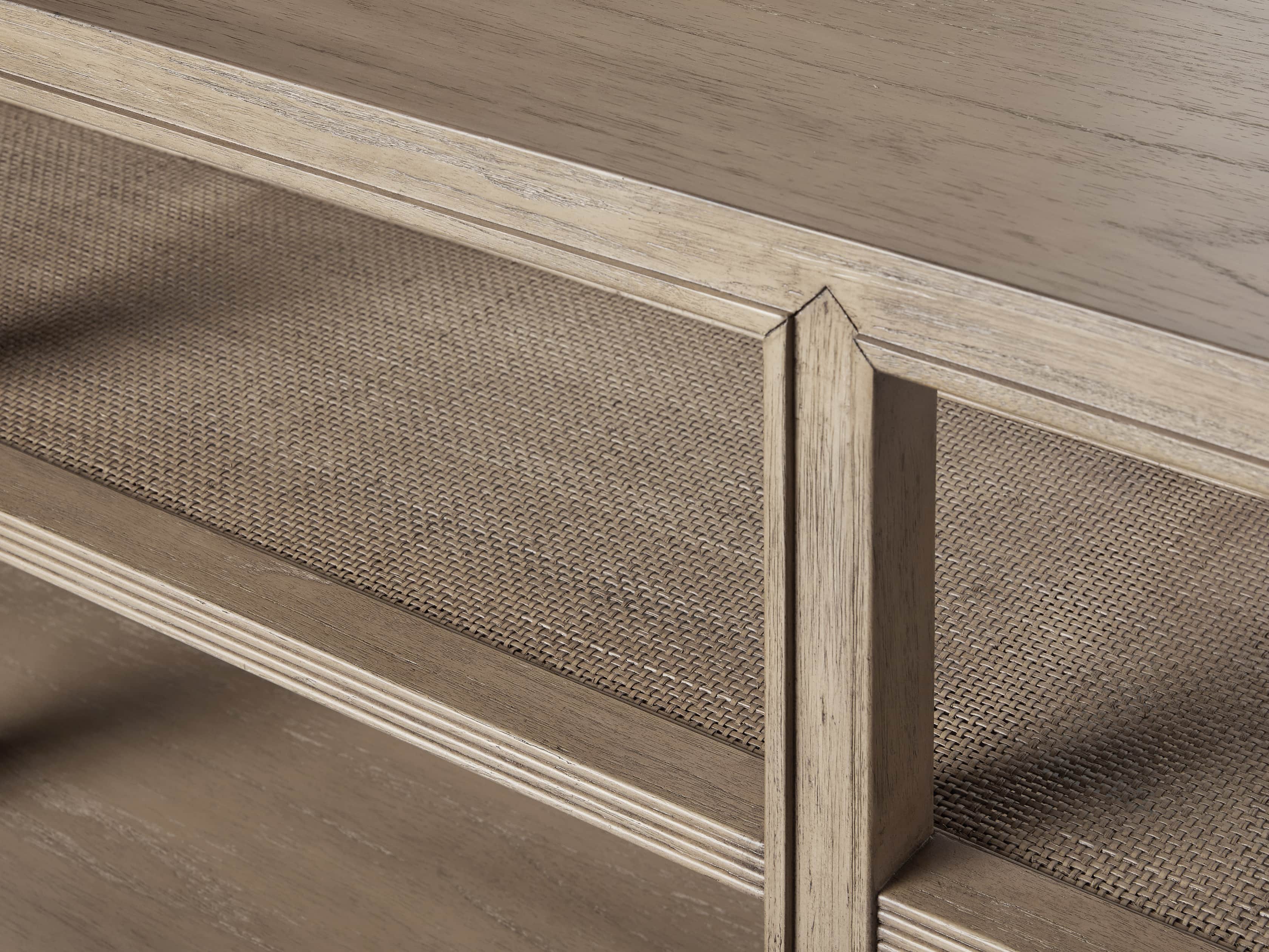 Pearson 72" Cane Sofa Back Console Table in Natural, slide 4 of 6