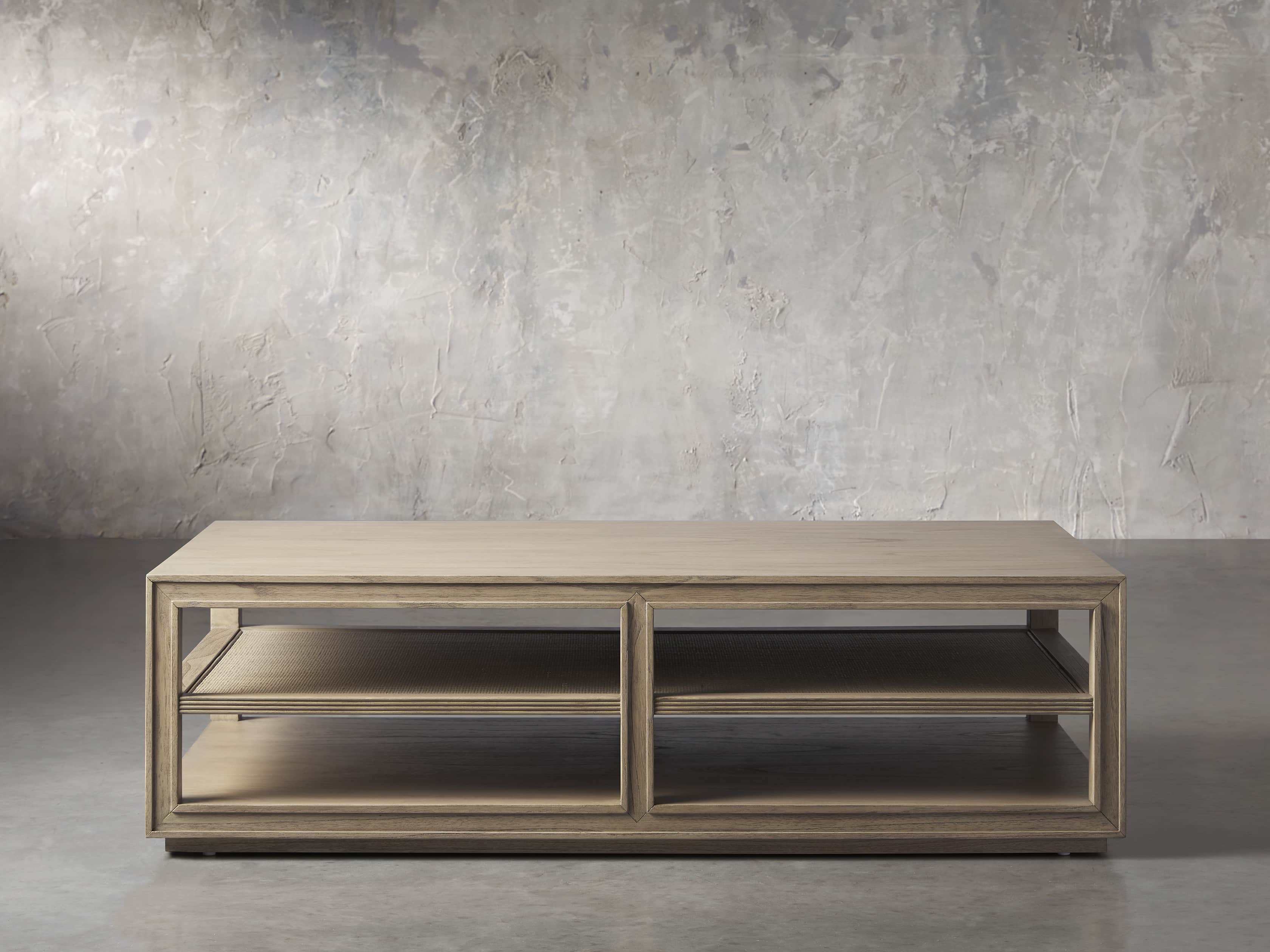 Pearson 56" Cane Coffee Table in Natural, slide 1 of 4