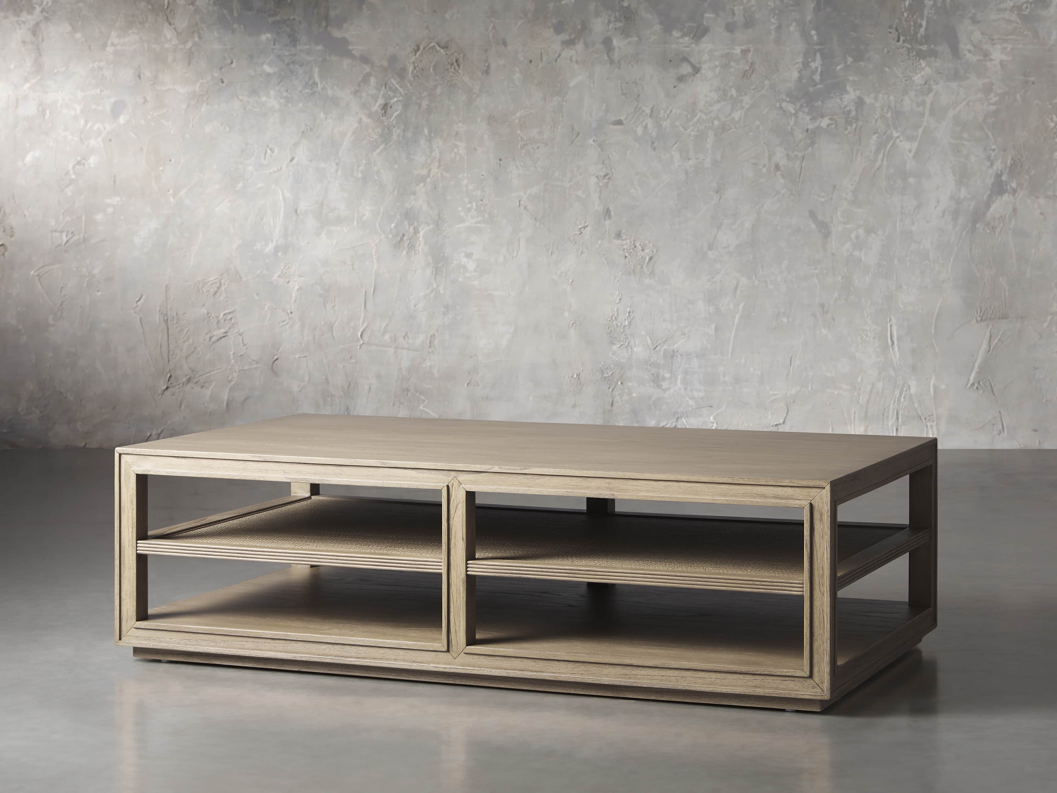 Pearson 56" Cane Coffee Table in Natural, slide 2 of 4