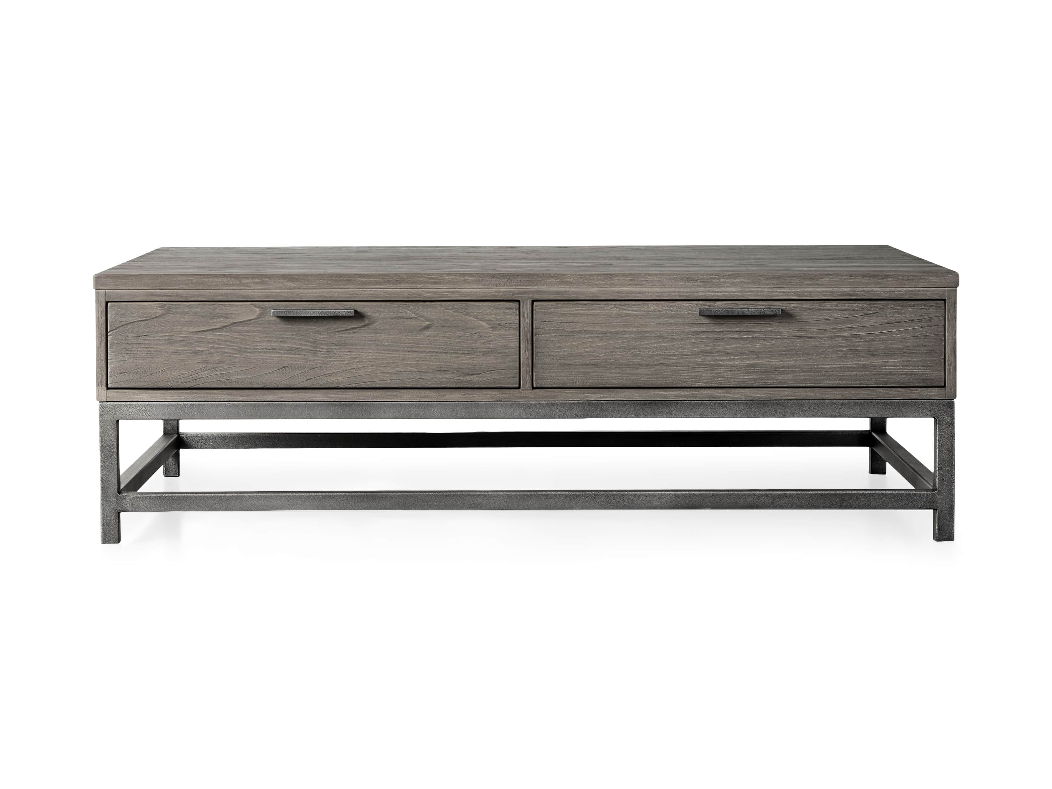 Palmer 54" Storage Coffee Table in Stone on Ash, slide 4 of 4