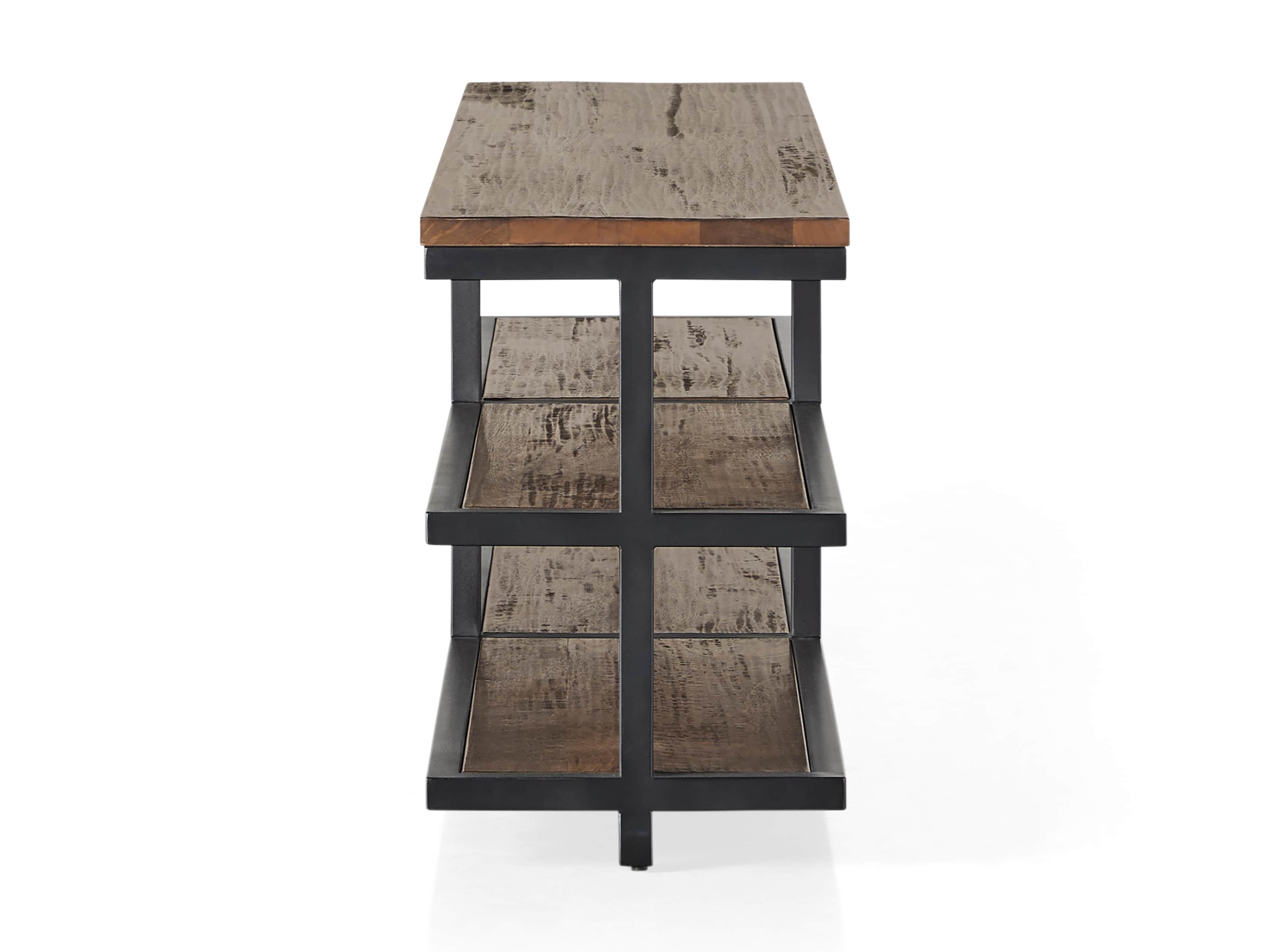 Palmer 72" Three Tier Sofa Back Console Table in Bali Brown, slide 6 of 7