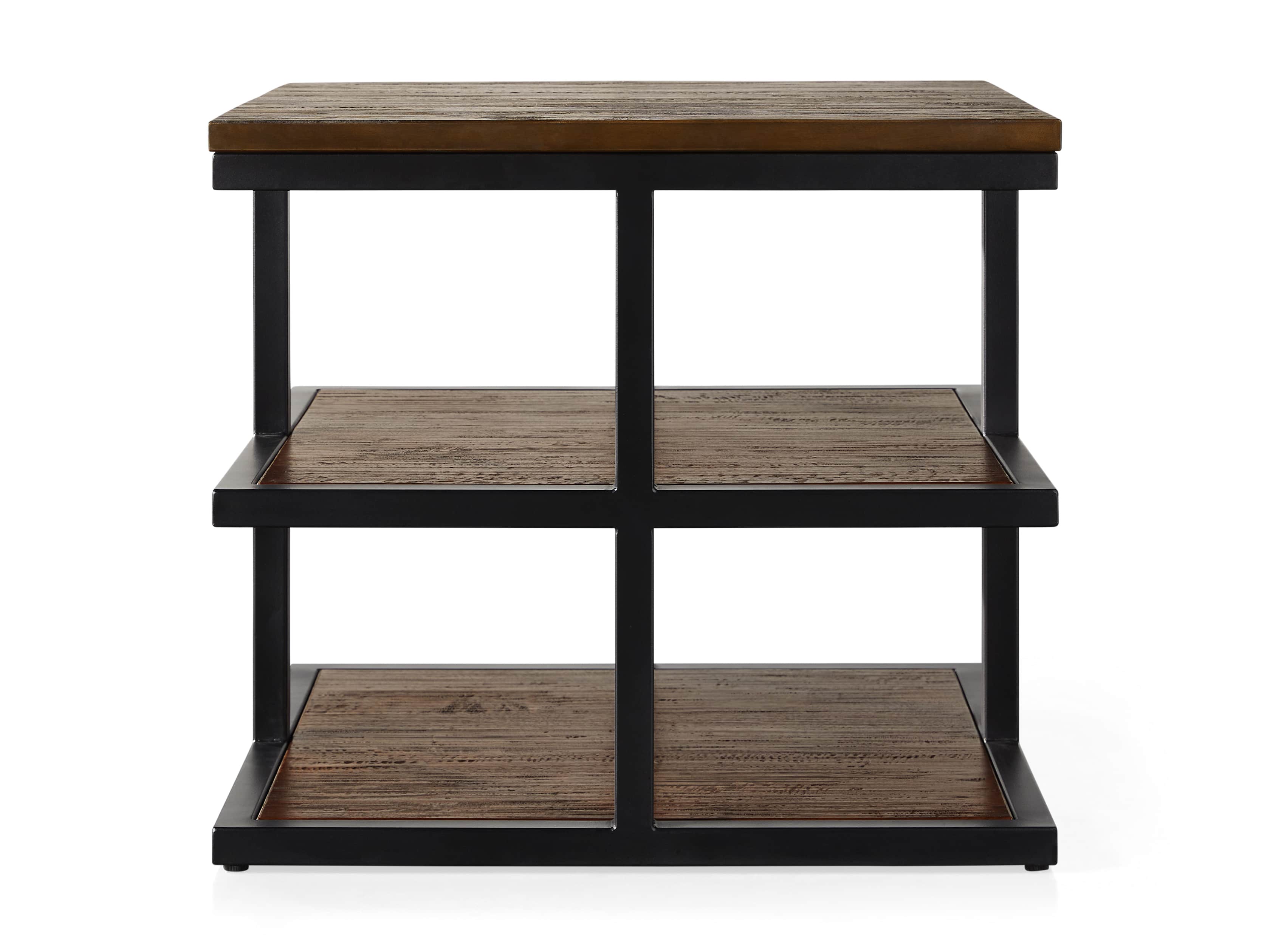 Palmer 26" Three Tier End Table in Bali Brown, slide 4 of 4
