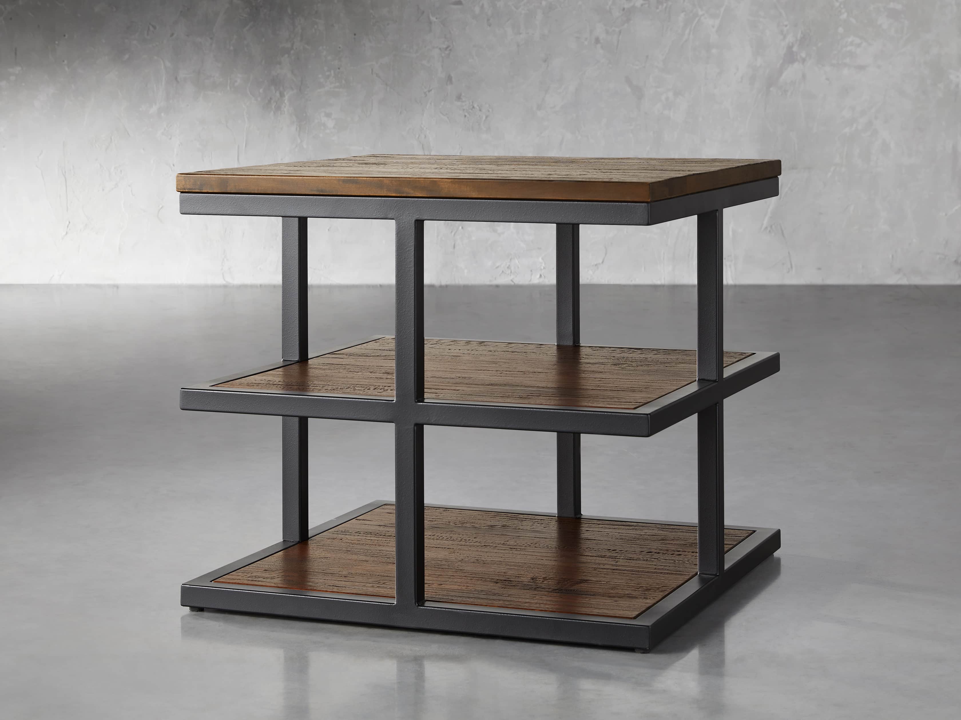 Palmer 26" Three Tier End Table in Bali Brown, slide 2 of 4
