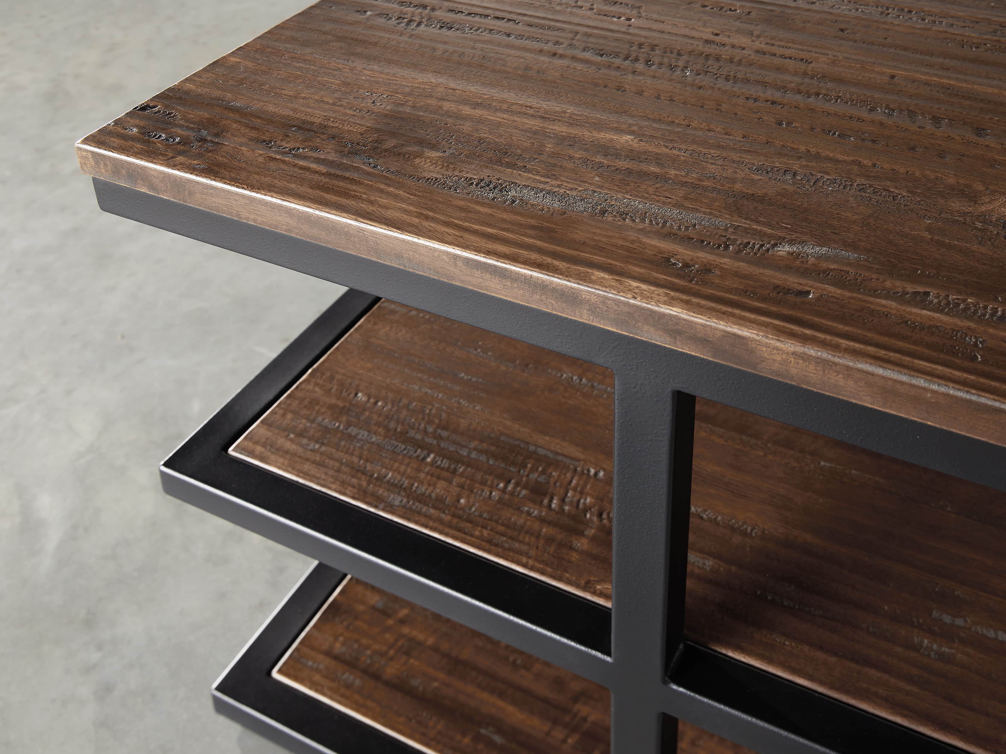 Palmer 26" Three Tier End Table in Bali Brown, slide 3 of 4