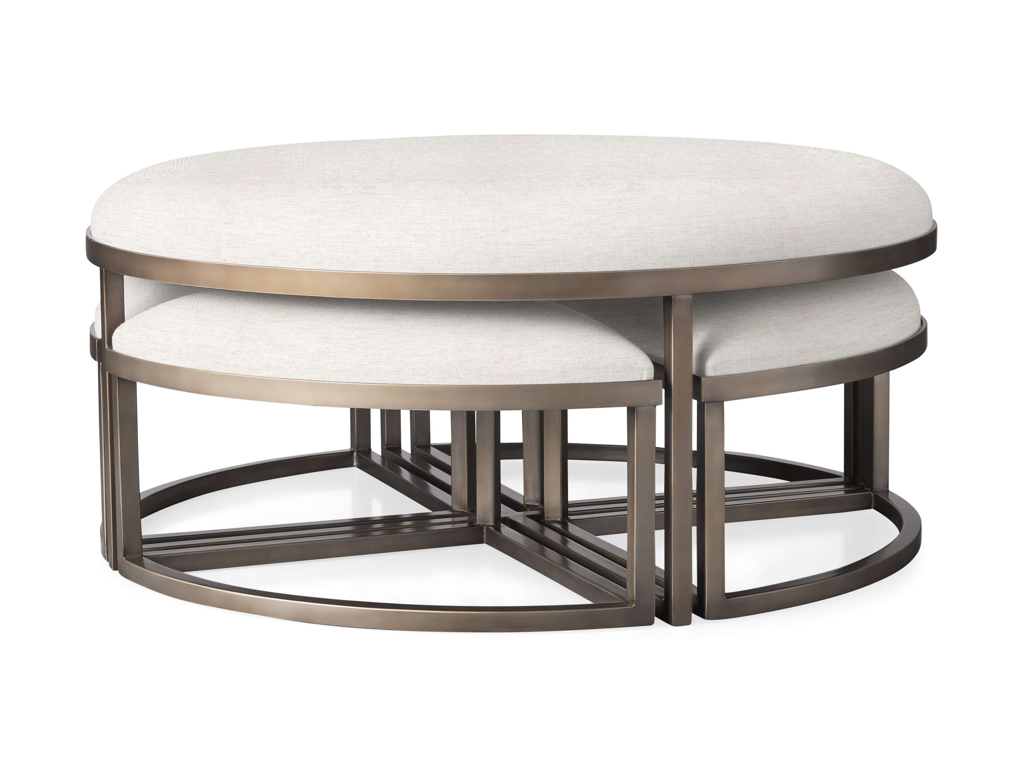 Palmer upholstered nesting coffee outlet table