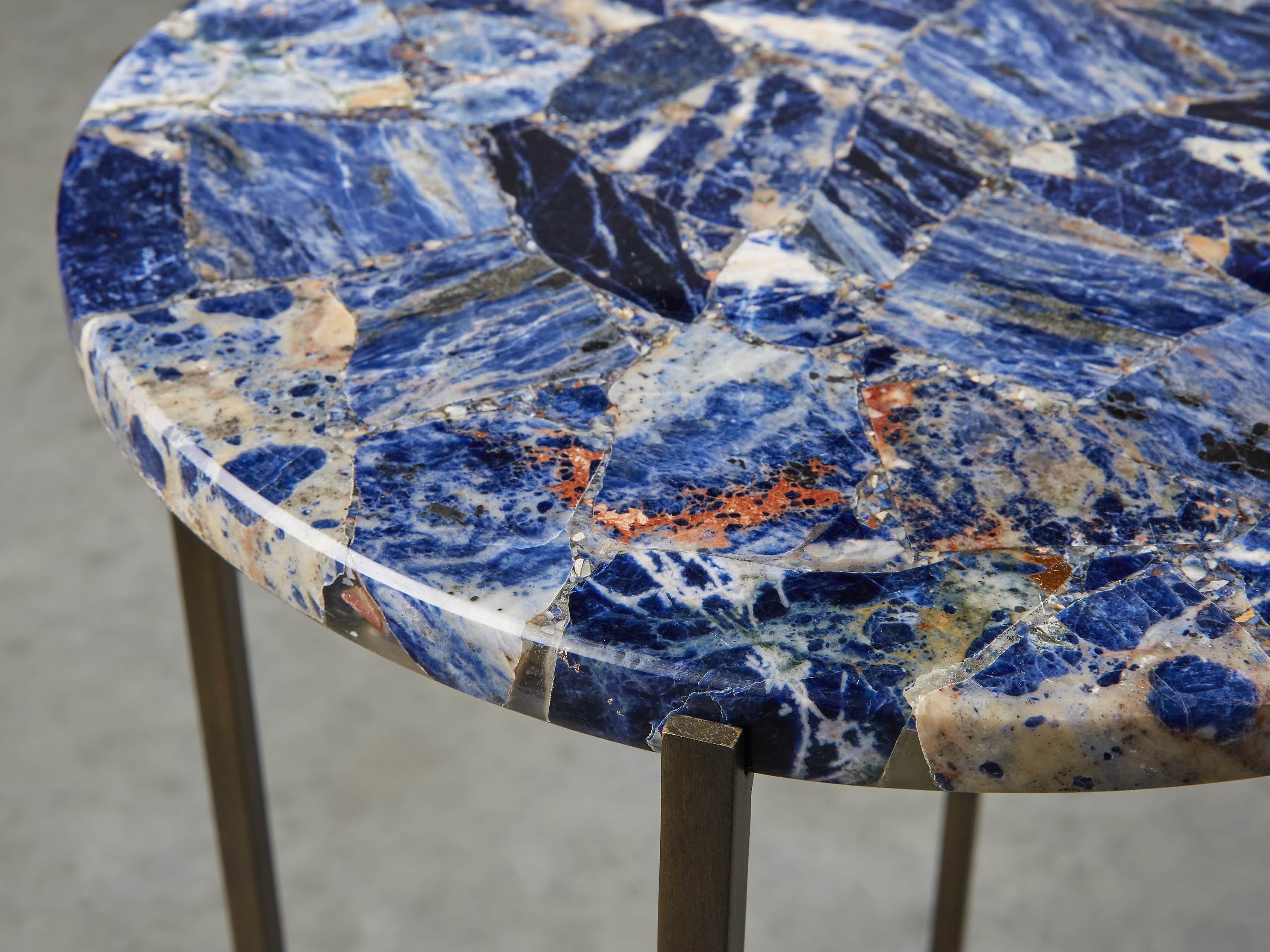 Ludlow 15" Royal Sodalite Martini Table, slide 2 of 3
