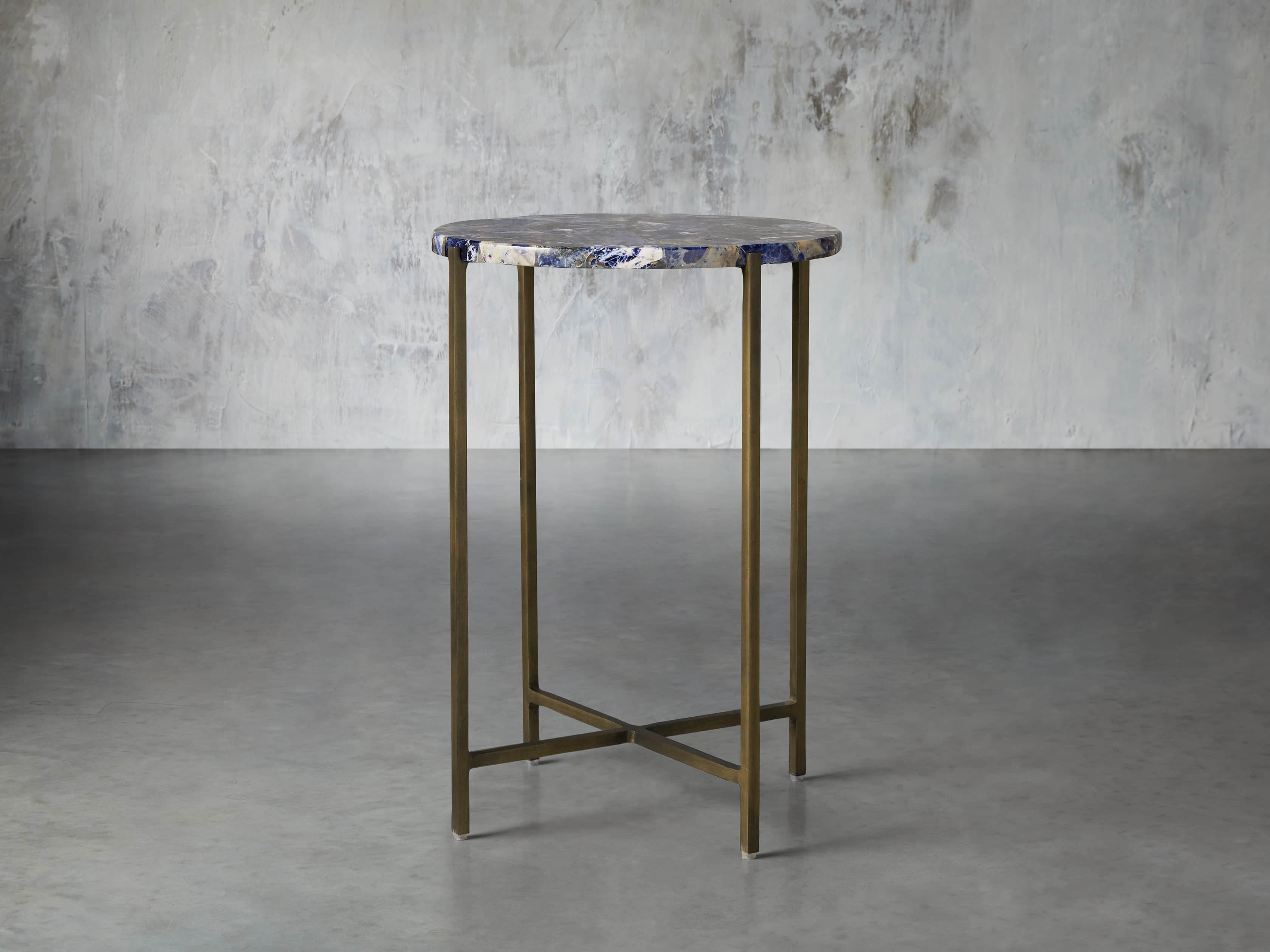 Ludlow 15" Royal Sodalite Martini Table, slide 1 of 4