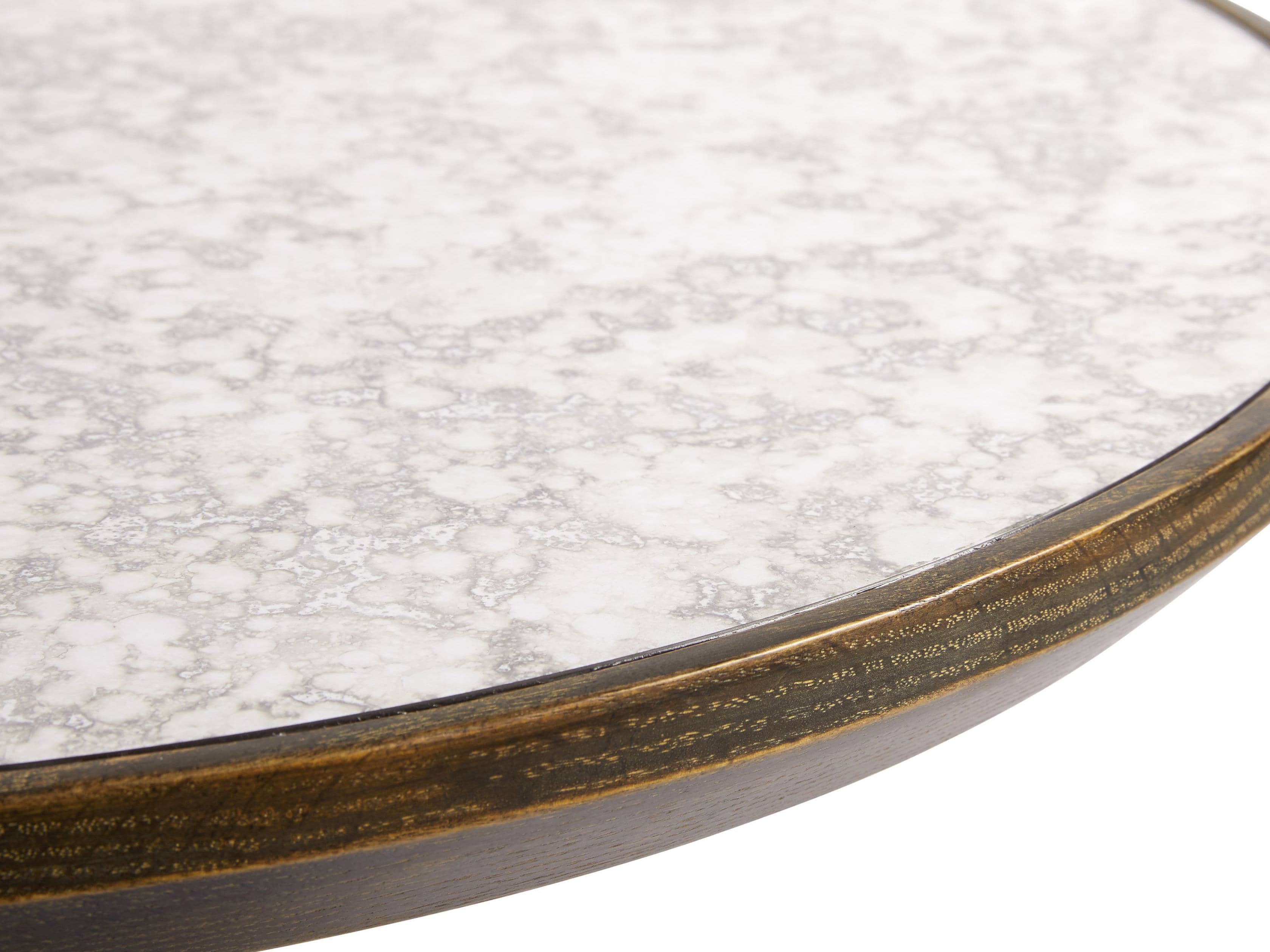 Serena Antiqued Mirror 30" End Table