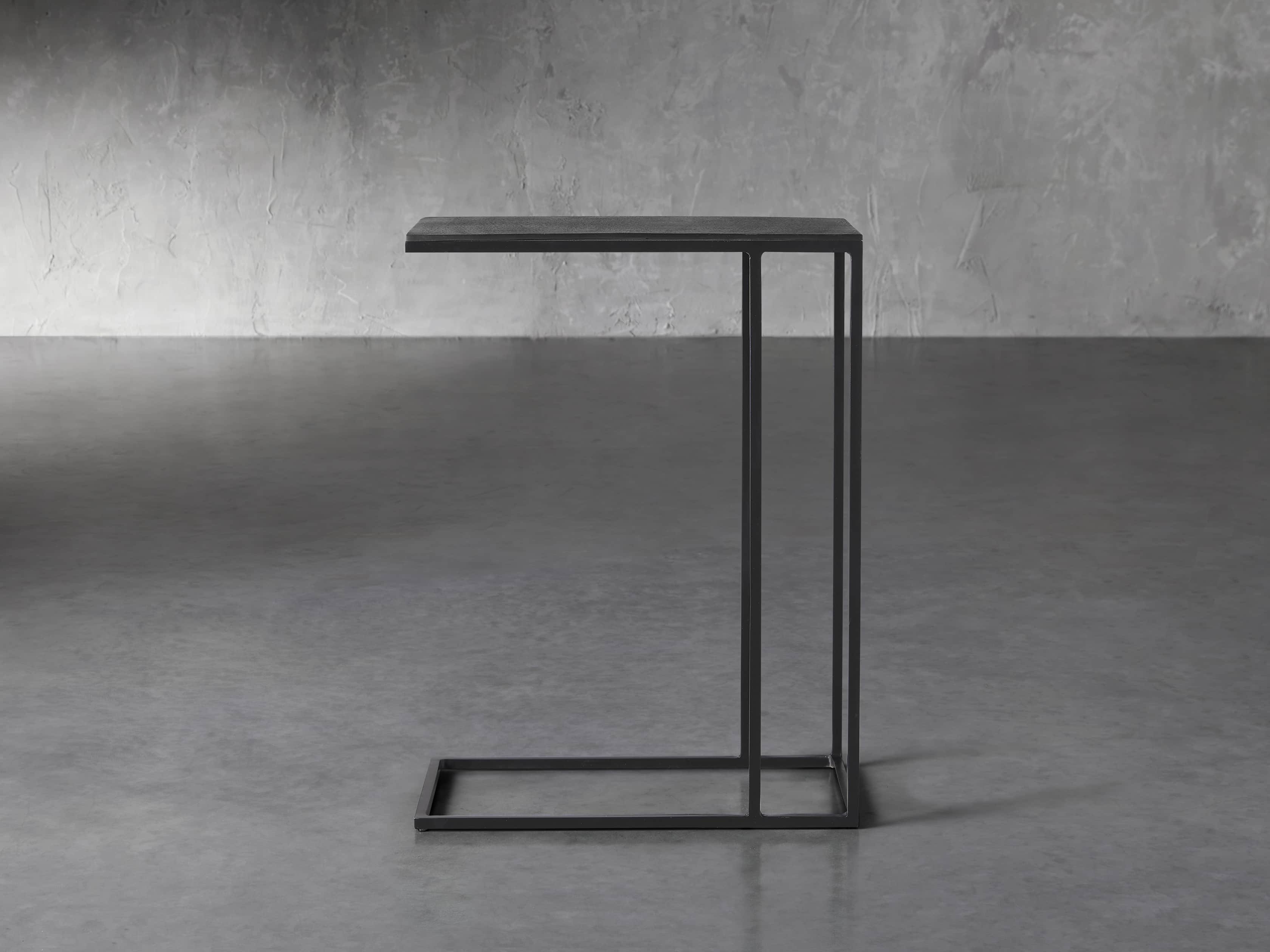 Martini Tables 17.75" C Table Aluminum and Iron in Matte Black, slide 2 of 6