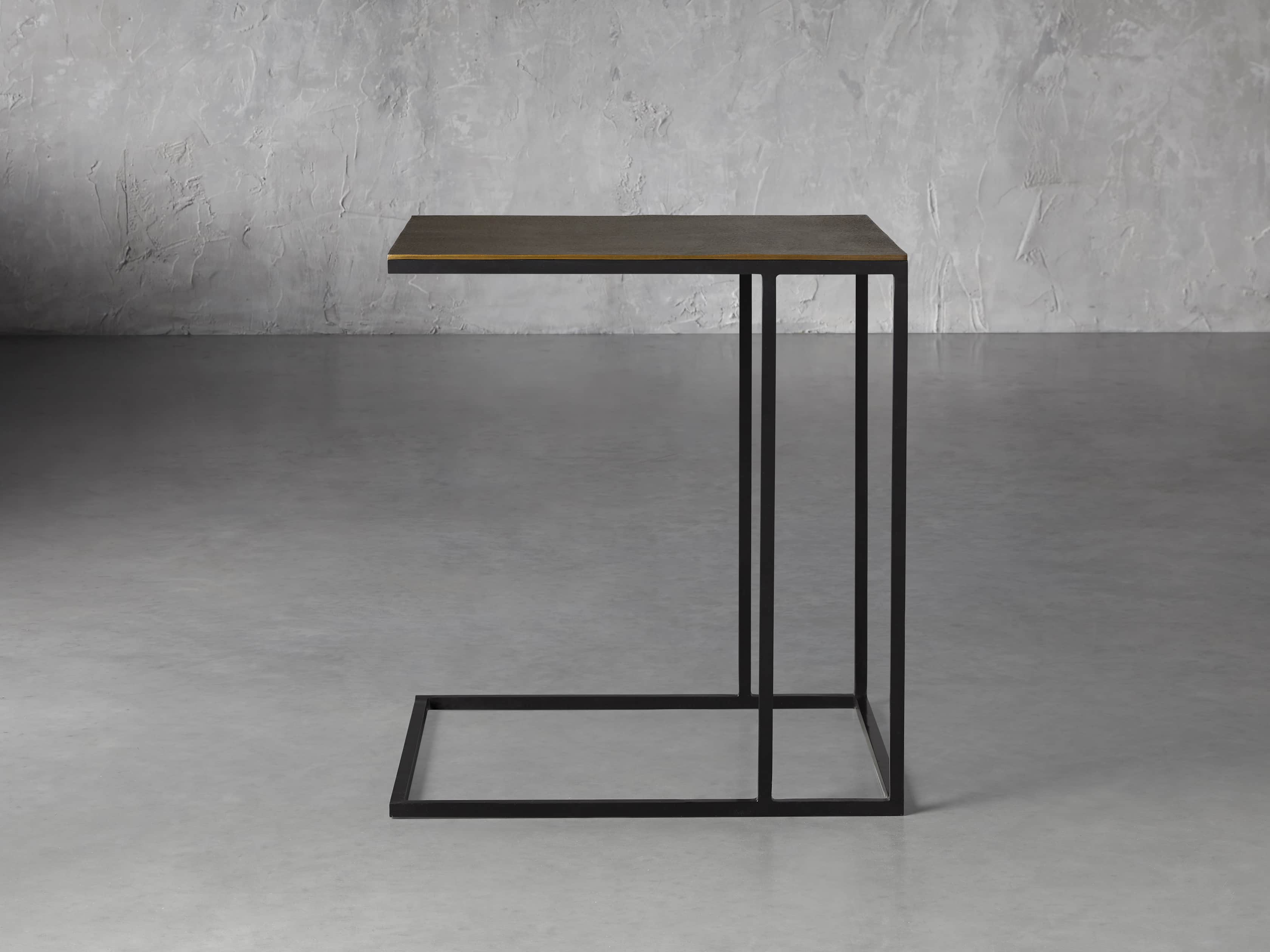 Soma Wide C-Table in Brass, slide 2 of 6