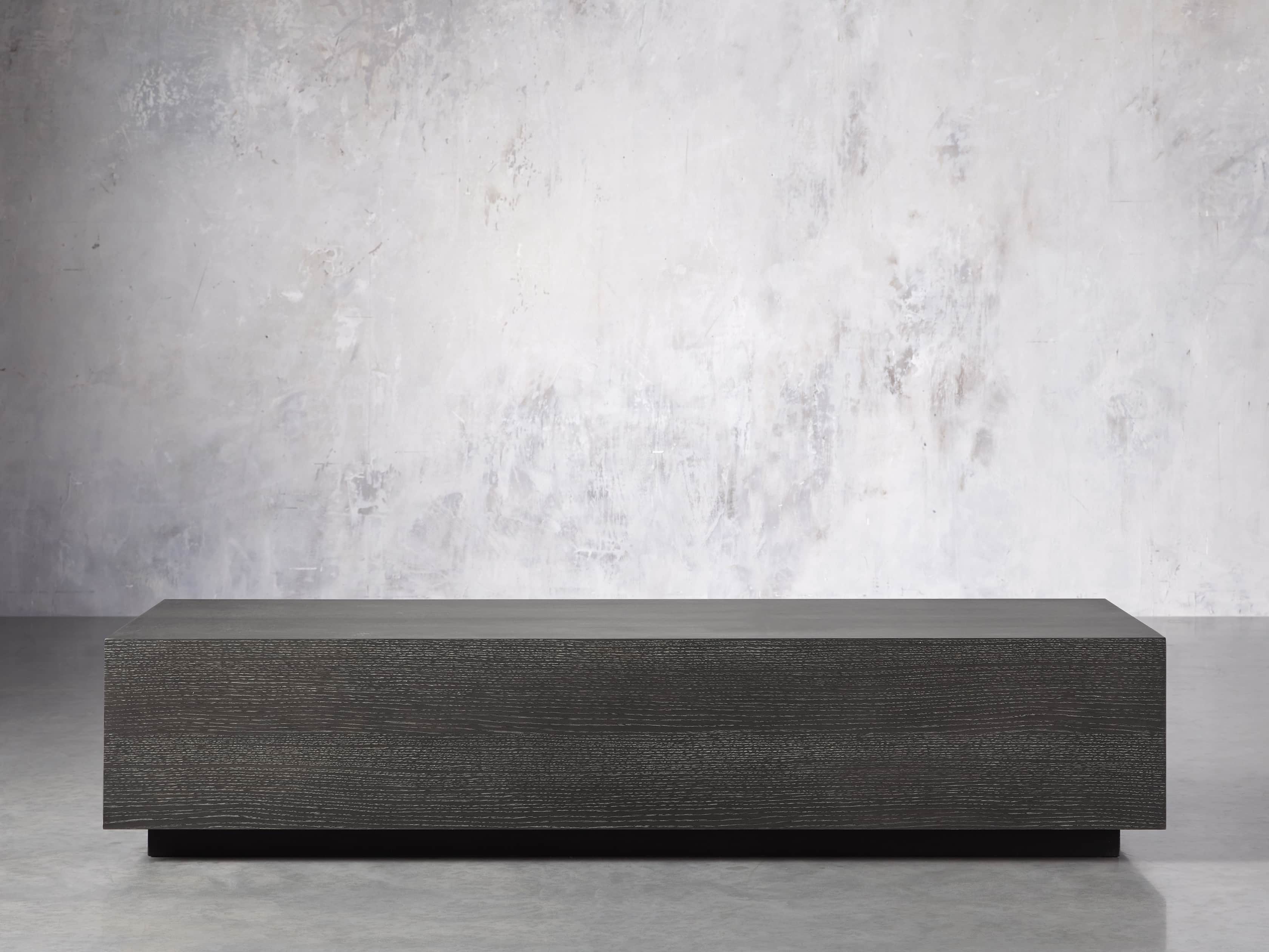 Black narrow coffee table discount