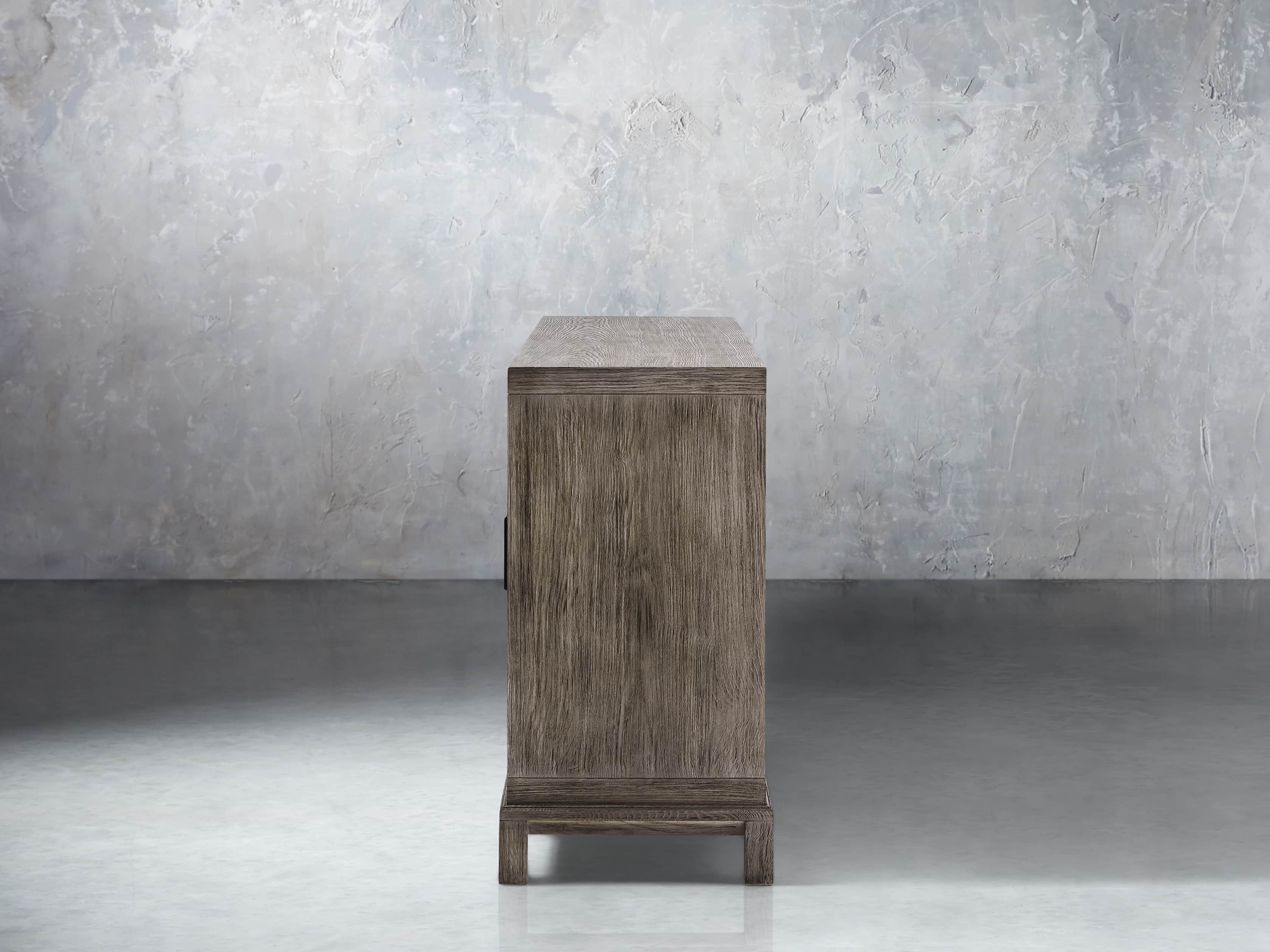 Argent Media Console in Stone On Ash