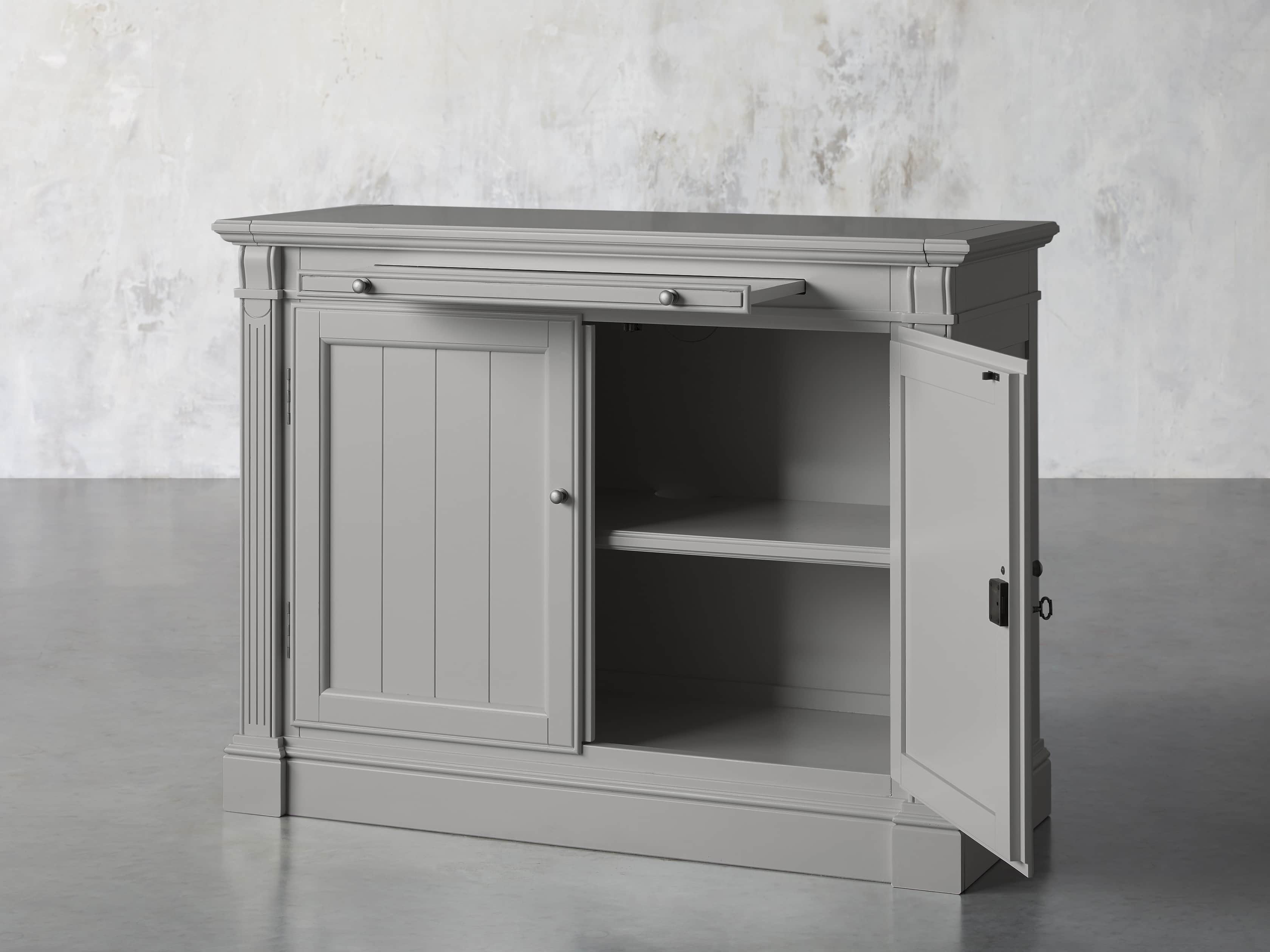 Athens Modular Two Door Cabinet in Stratus, slide 2 of 11