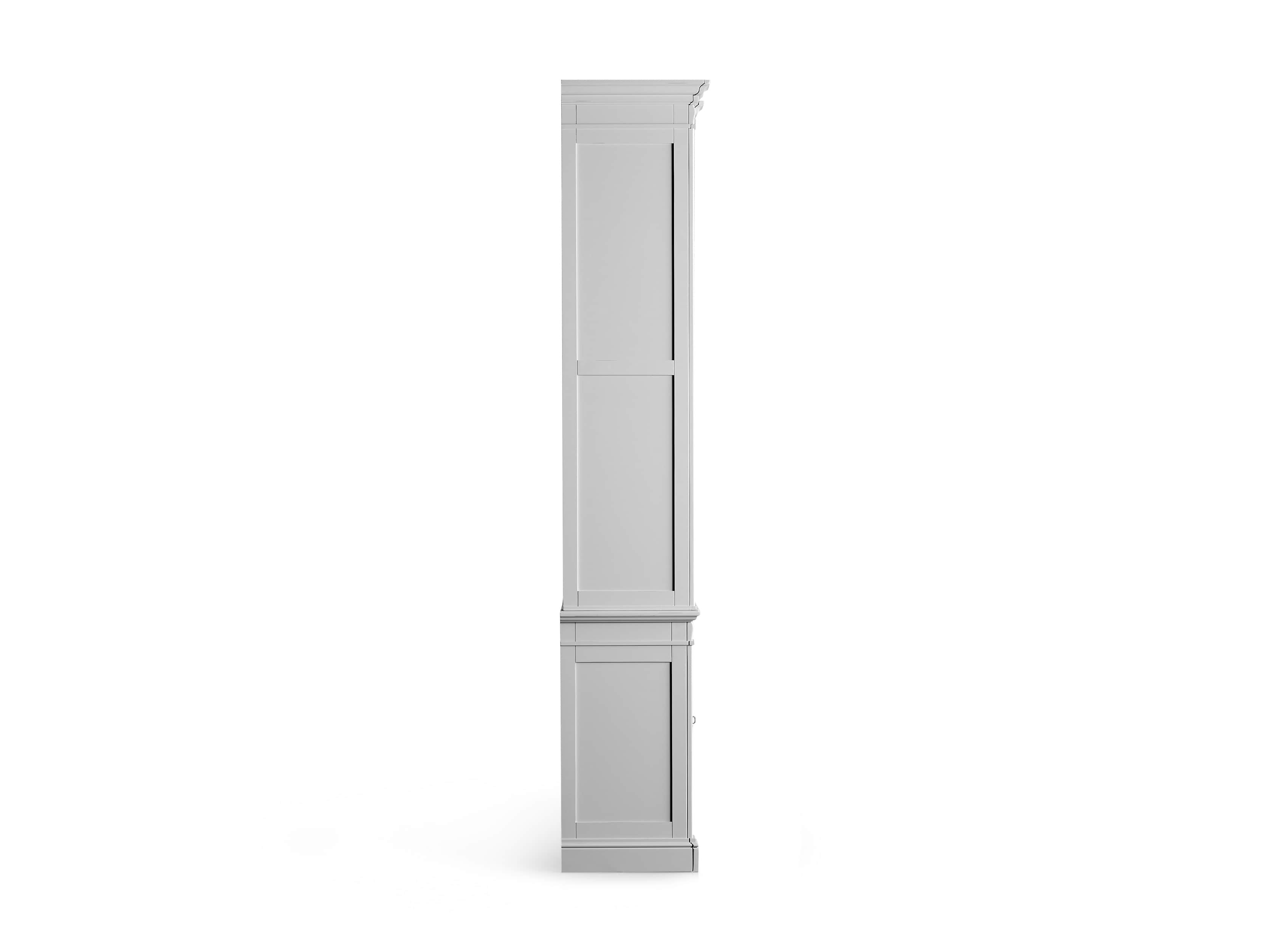 Athens Modular Double Narrow Bookcase in Nimbus