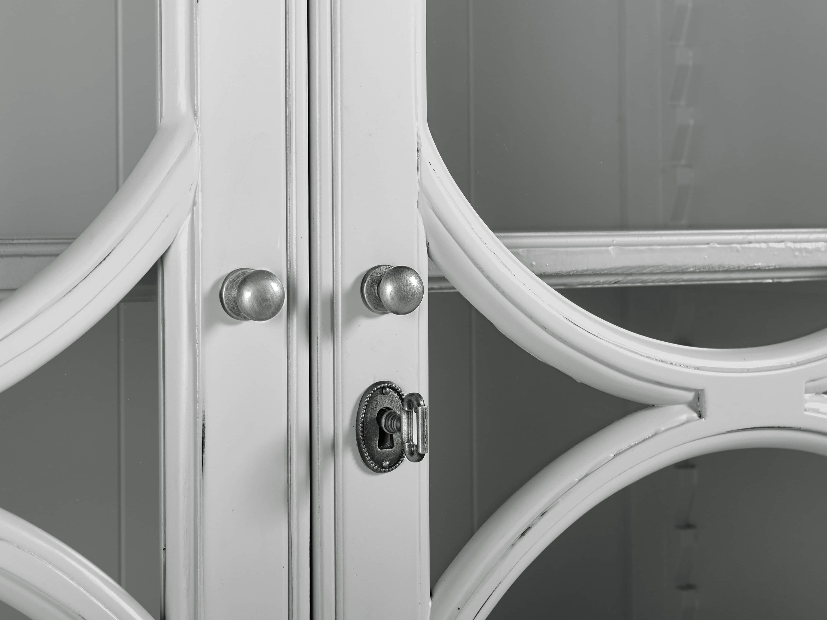 Athens Modular Triple Display Cabinet in Nimbus, slide 5 of 7