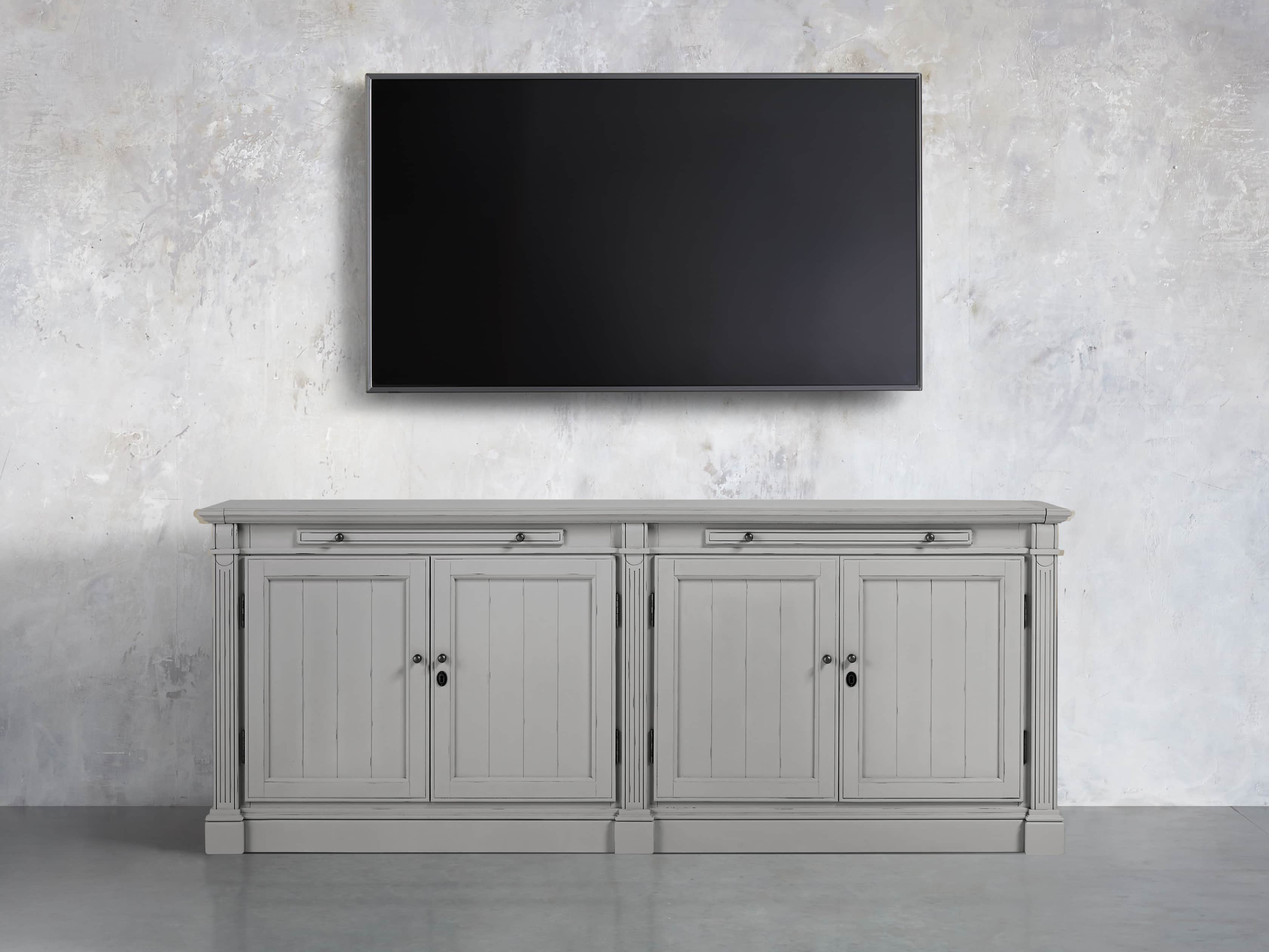 Athens Modular Four Door Media Console in Stratus