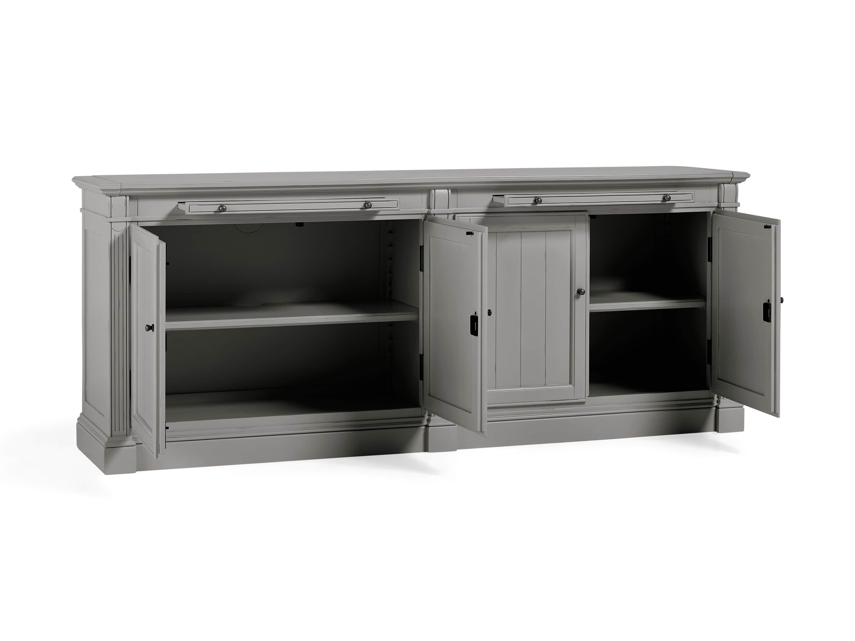 Athens Modular Four Door Media Console in Stratus