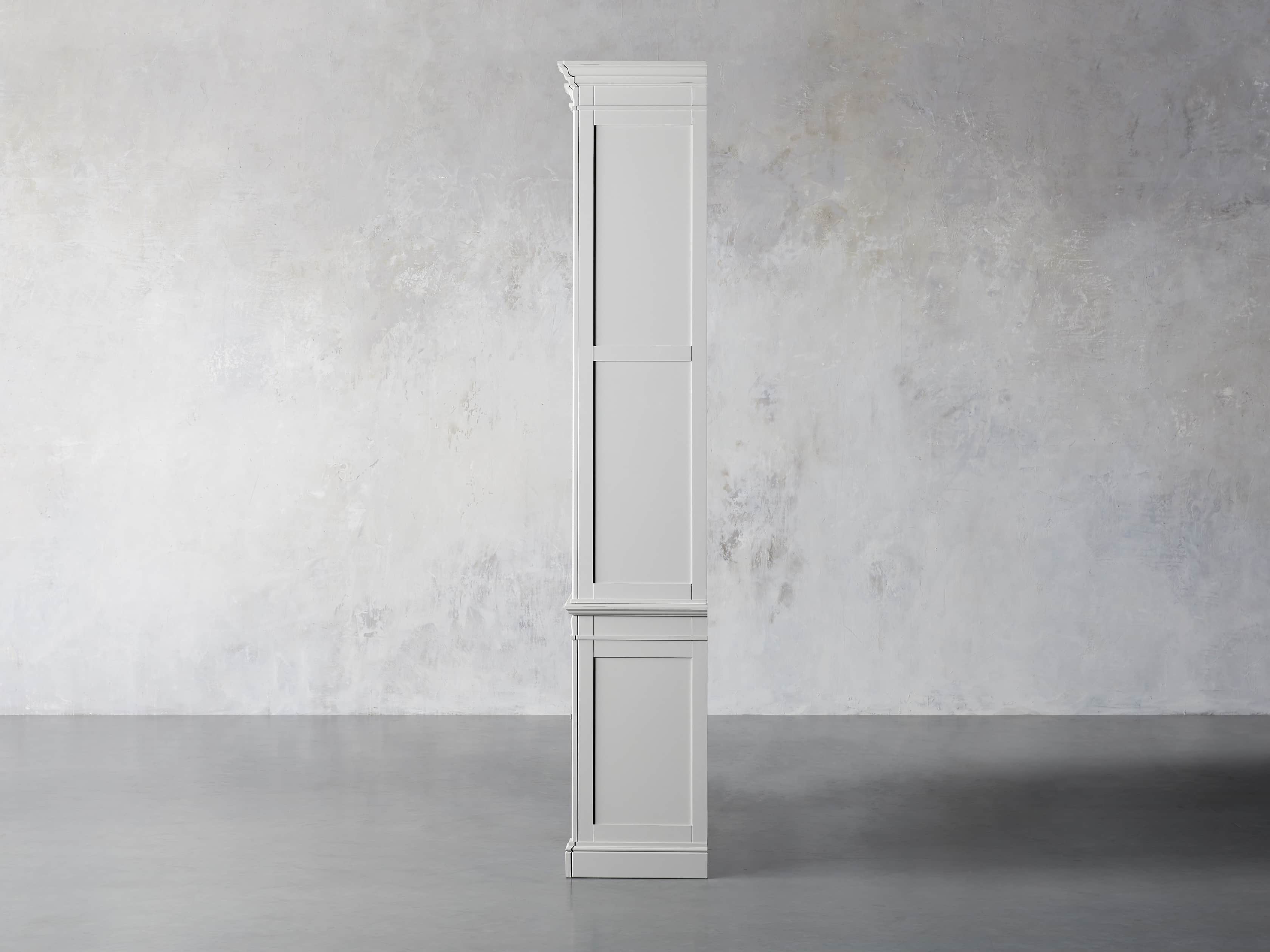 Athens Modular Quadruple Narrow Bookcase in Nimbus