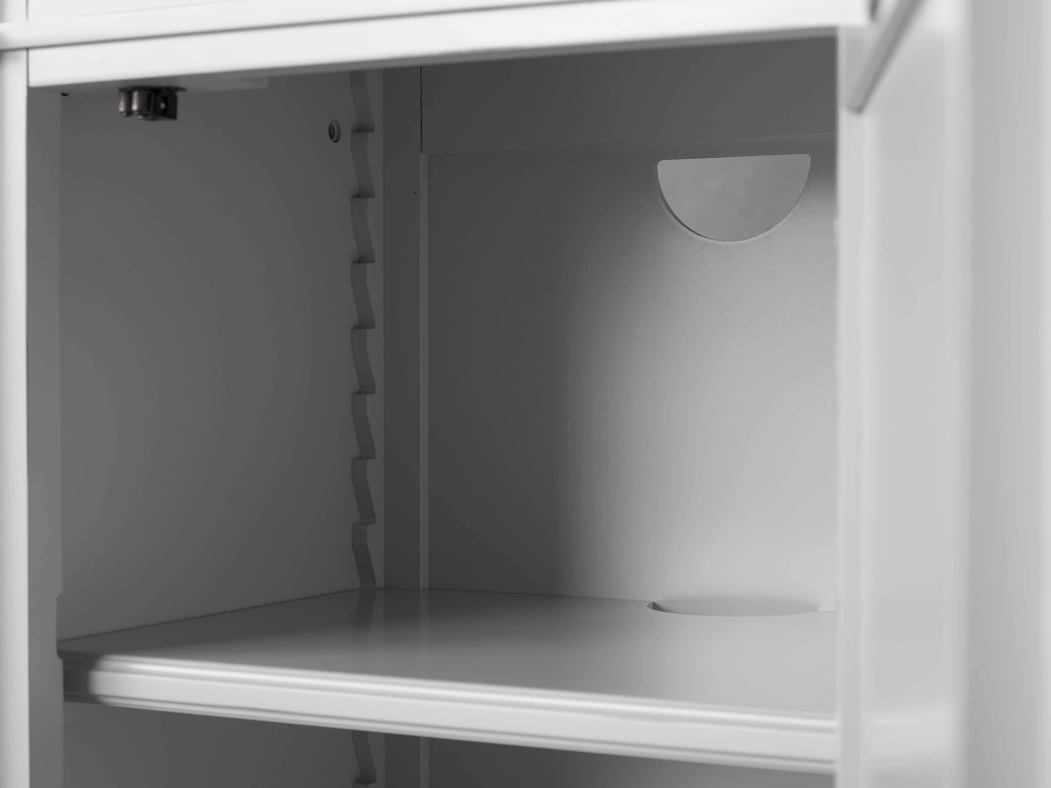 Athens Modular Quadruple Narrow Bookcase in Nimbus