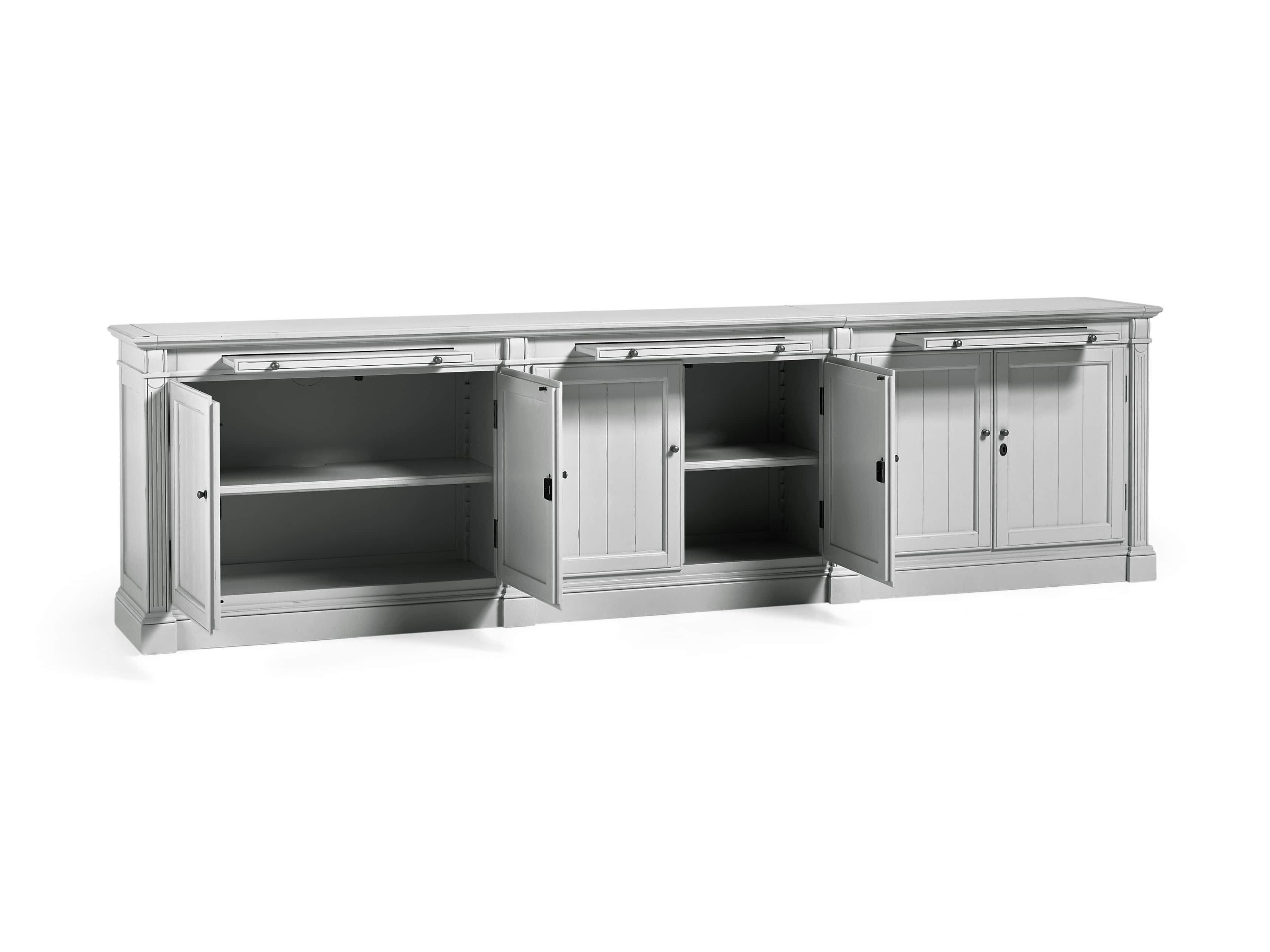 Athens Modular 6 Door Media Console in Nimbus
