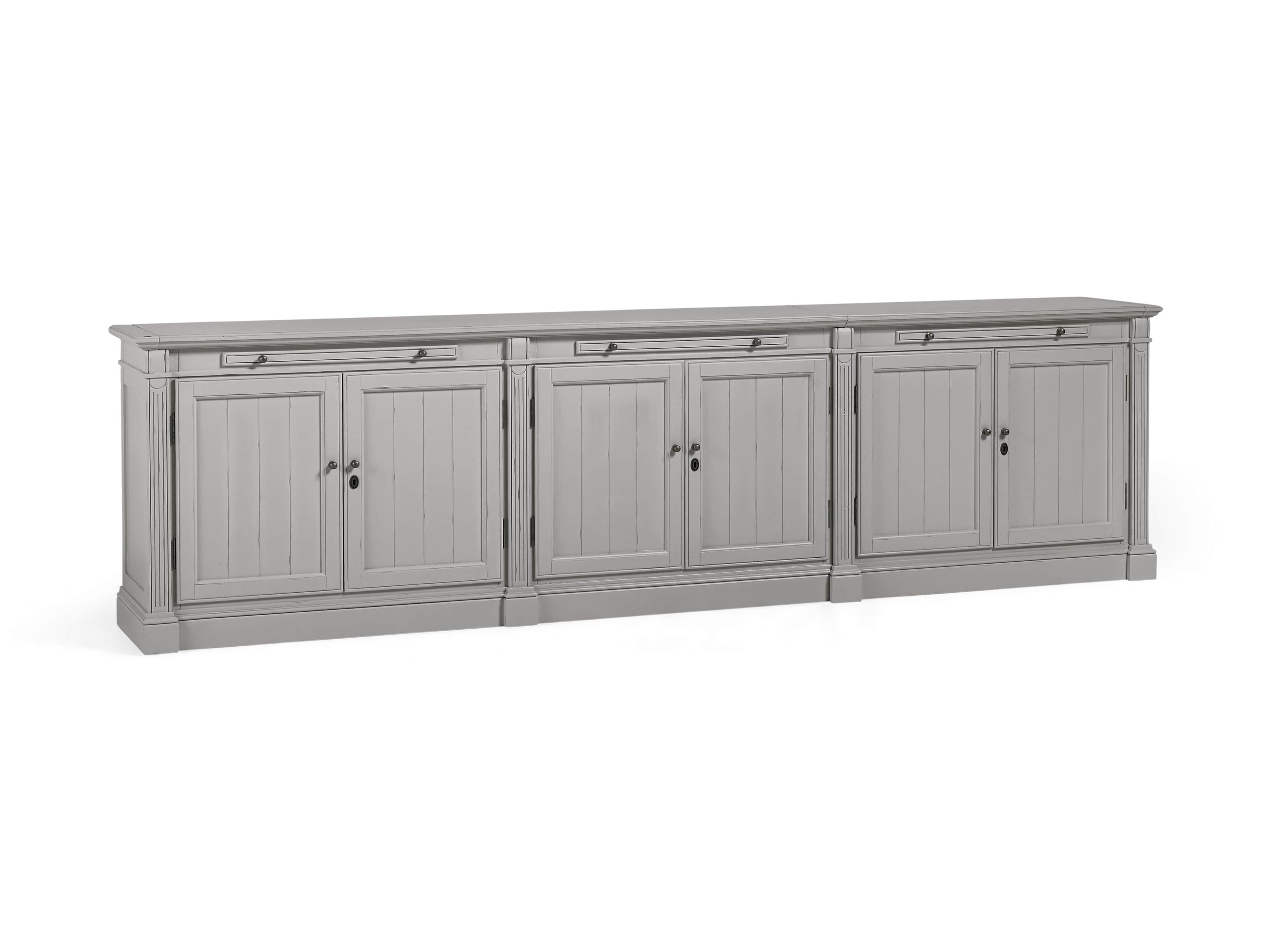Athens Modular Six Door Media Console in Stratus