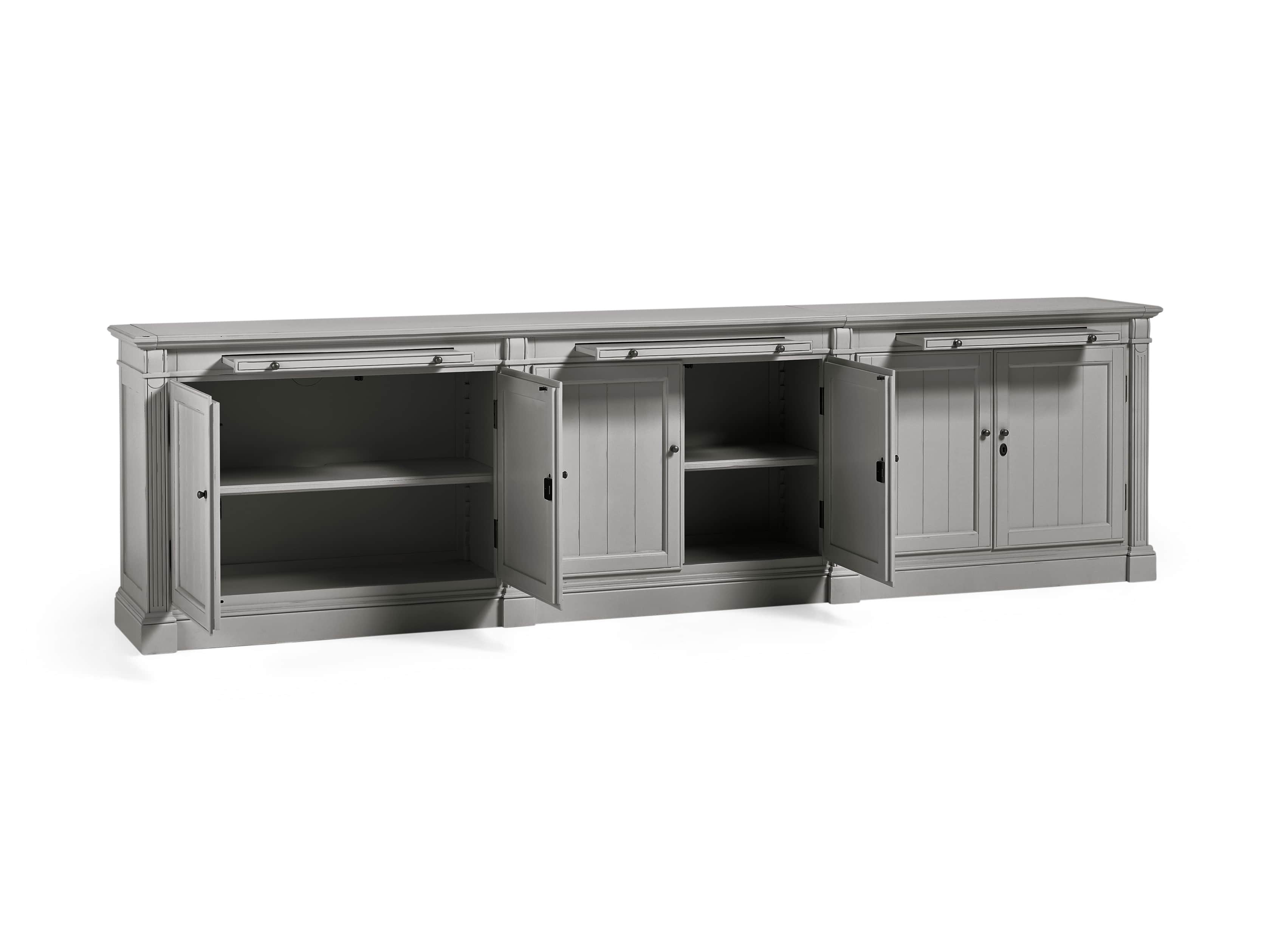 Athens Modular Six Door Media Console in Stratus