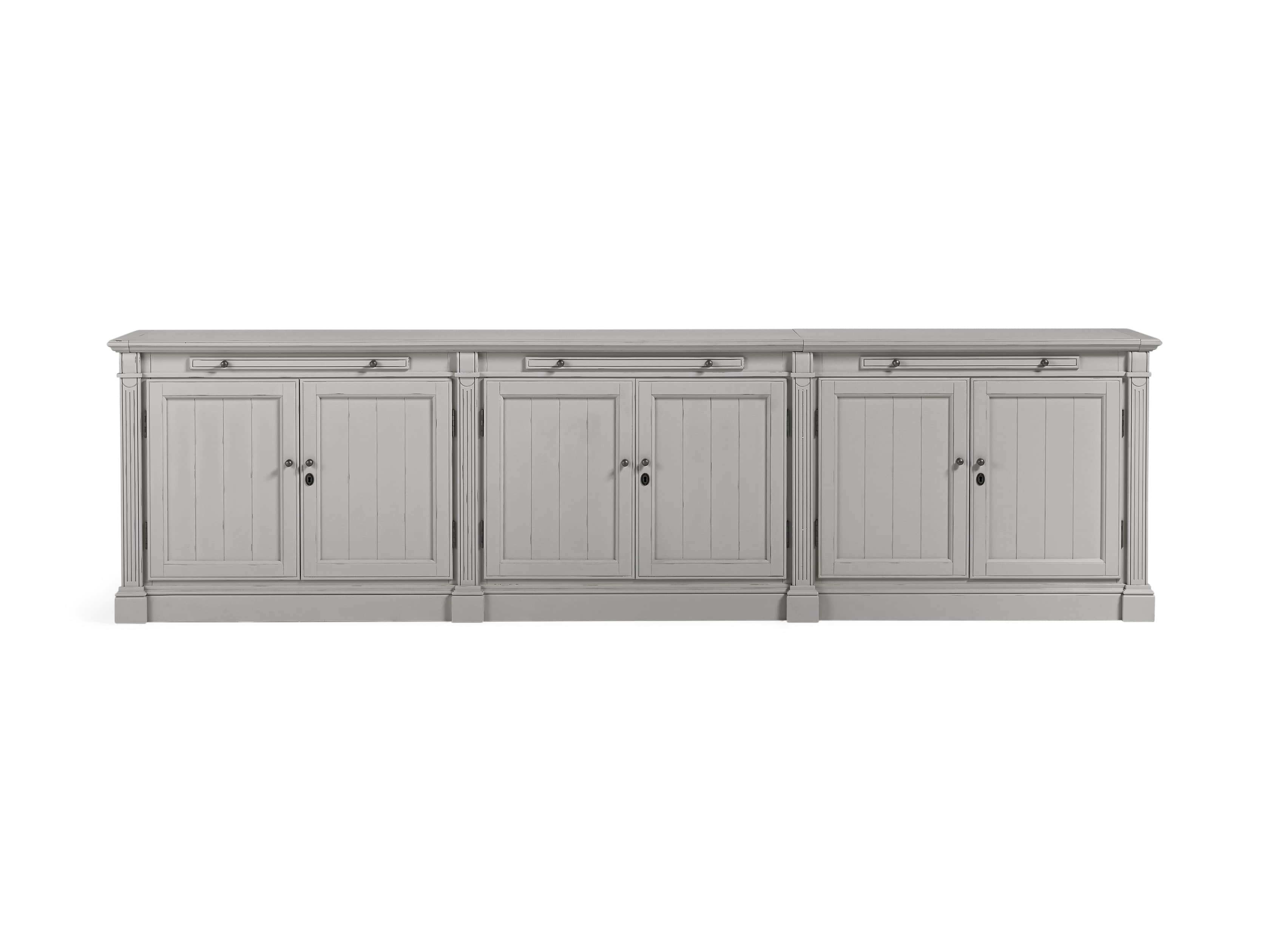 Athens Modular Six Door Media Console in Stratus