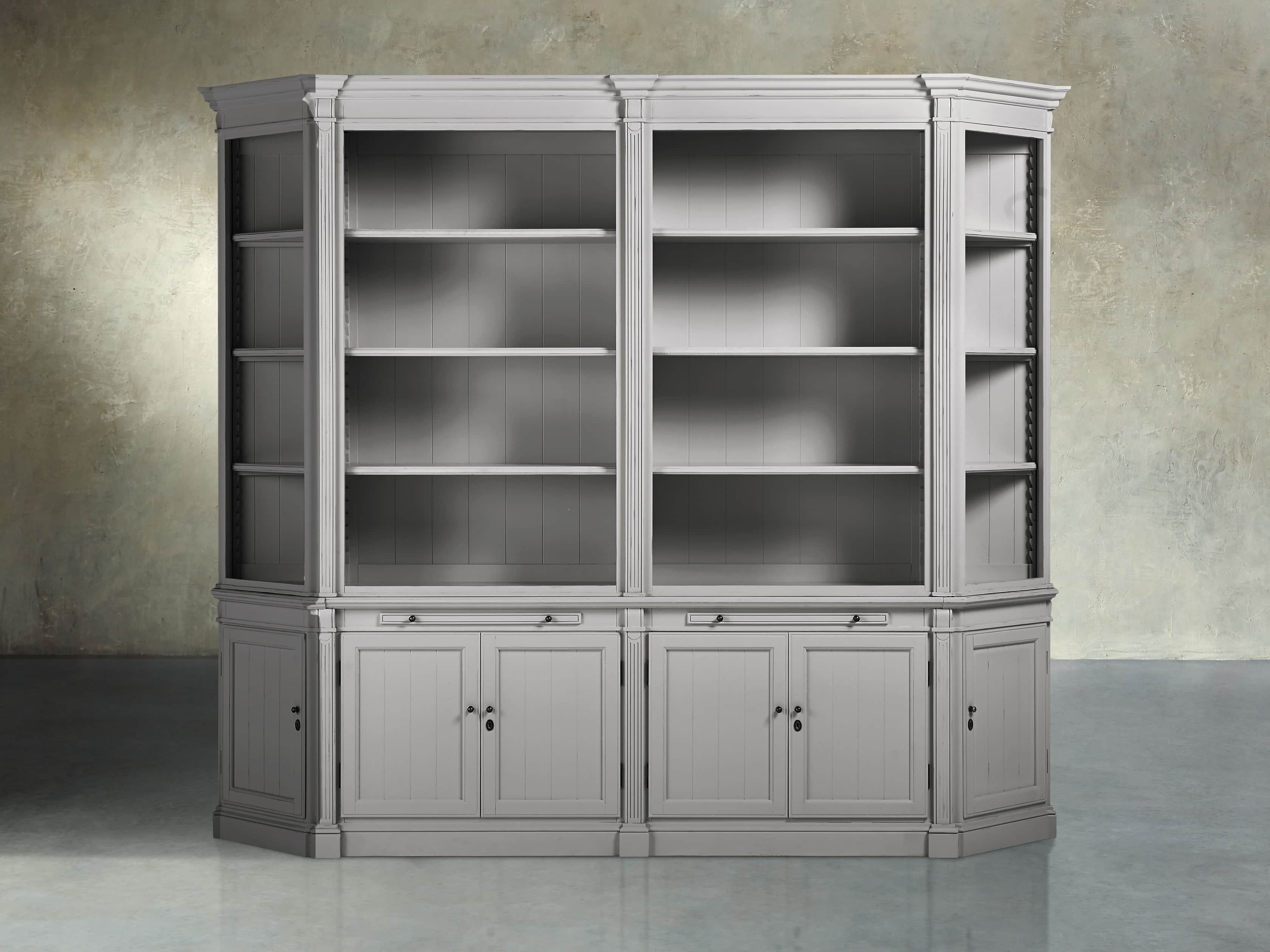 Athens Double Bookcase with Angled Bookcases Arhaus