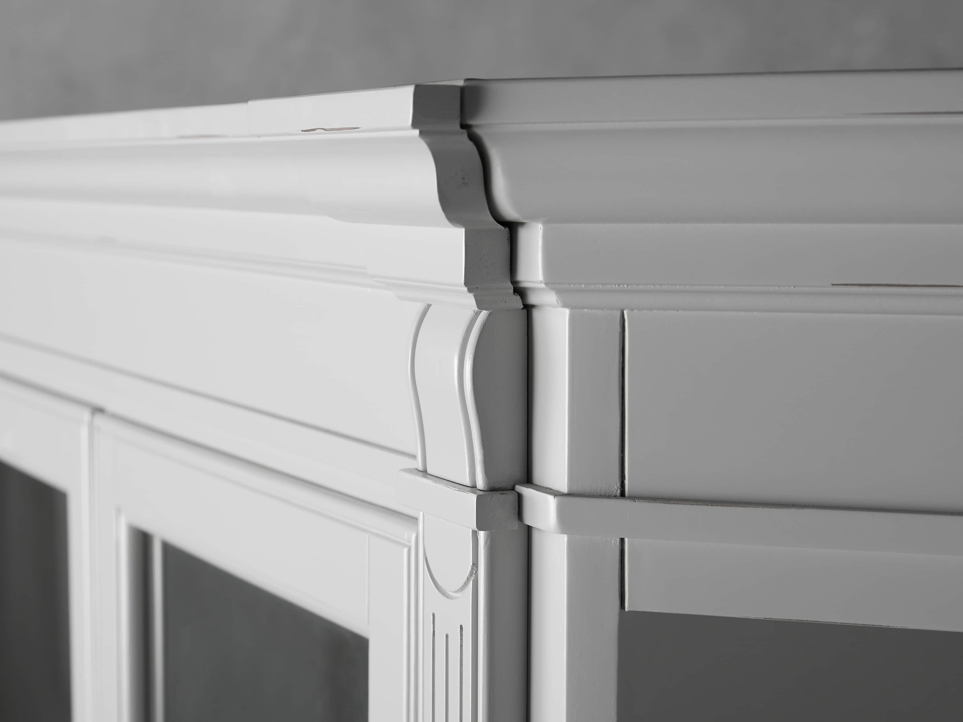Athens Modular Double Display Cabinet with Angled Bookcases in Nimbus, slide 8 of 10