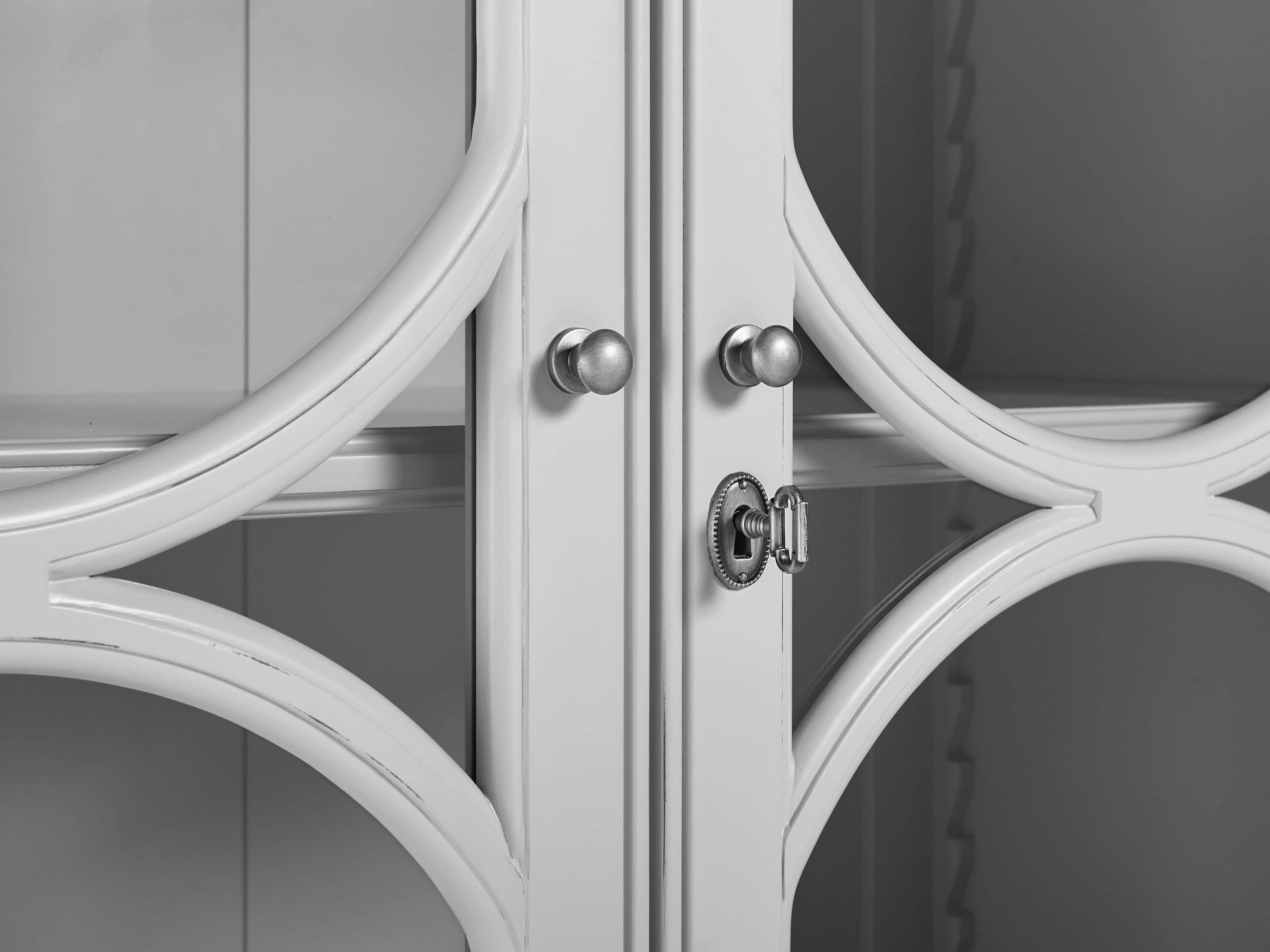 Athens Modular Double Display Cabinet in Nimbus