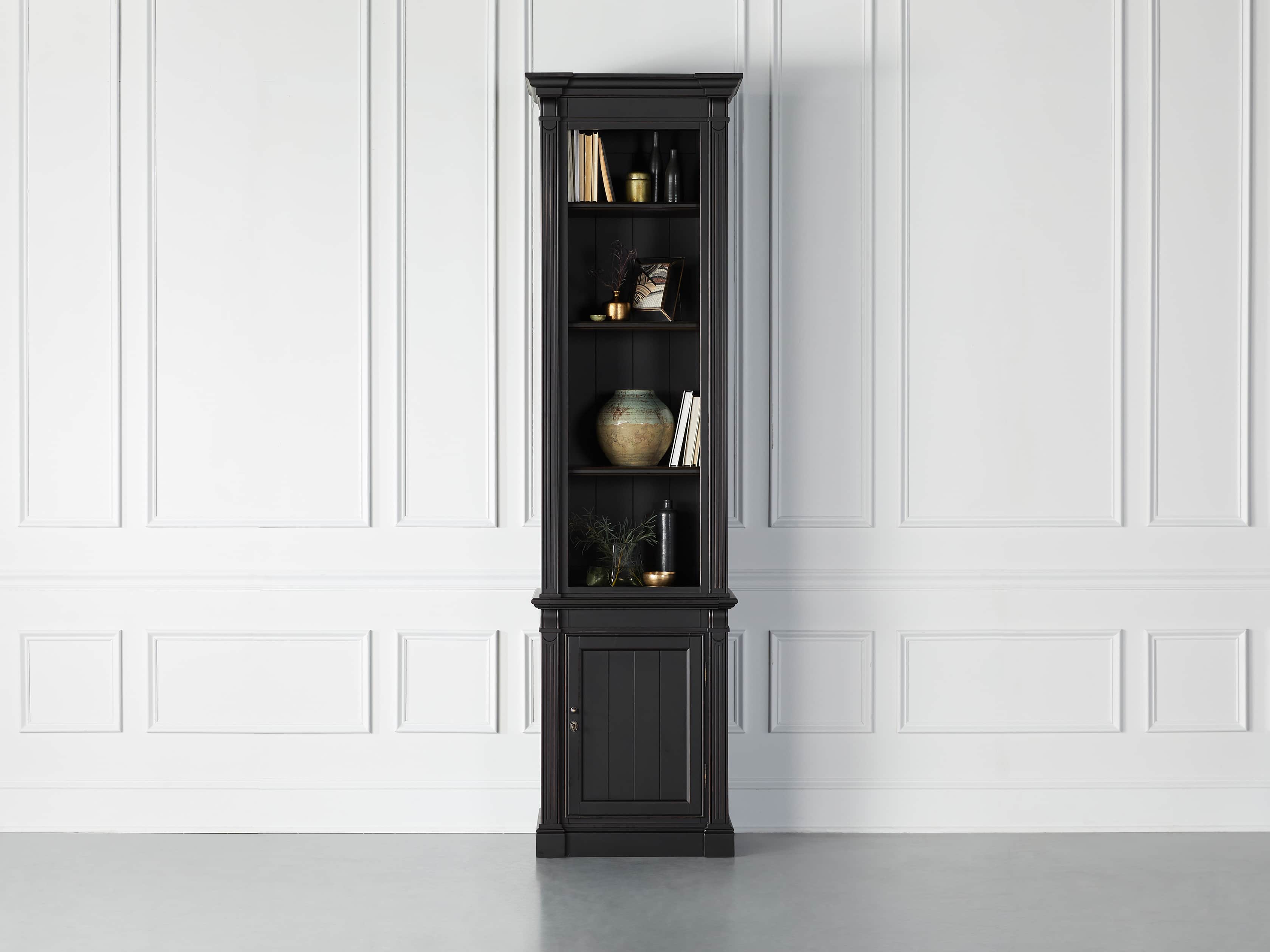 2 ATHENS BLK NARROW BOOKCASE, slide 4 of 5