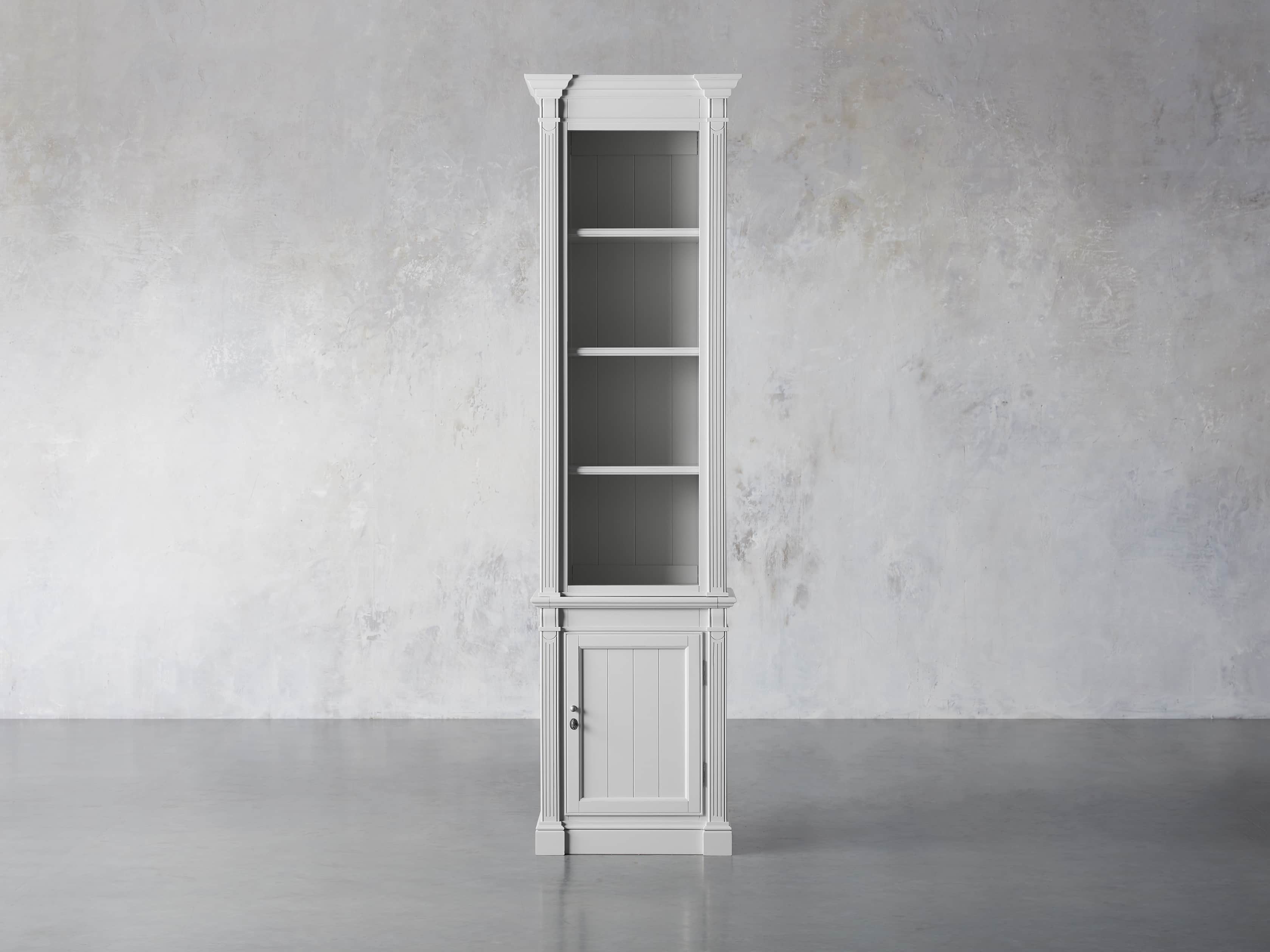 Athens Modular Narrow Bookcase in Nimbus