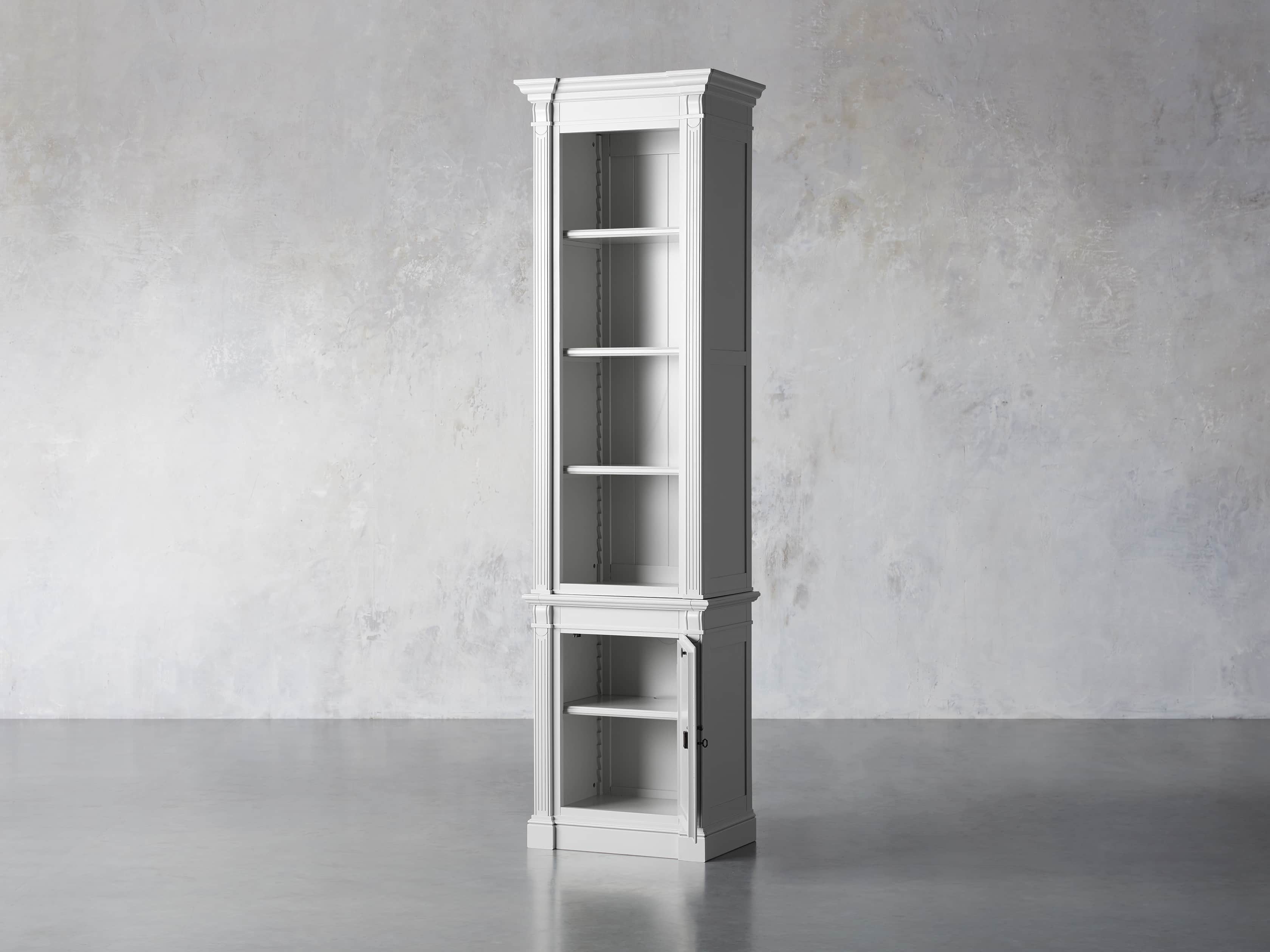 Athens Modular Narrow Bookcase in Nimbus
