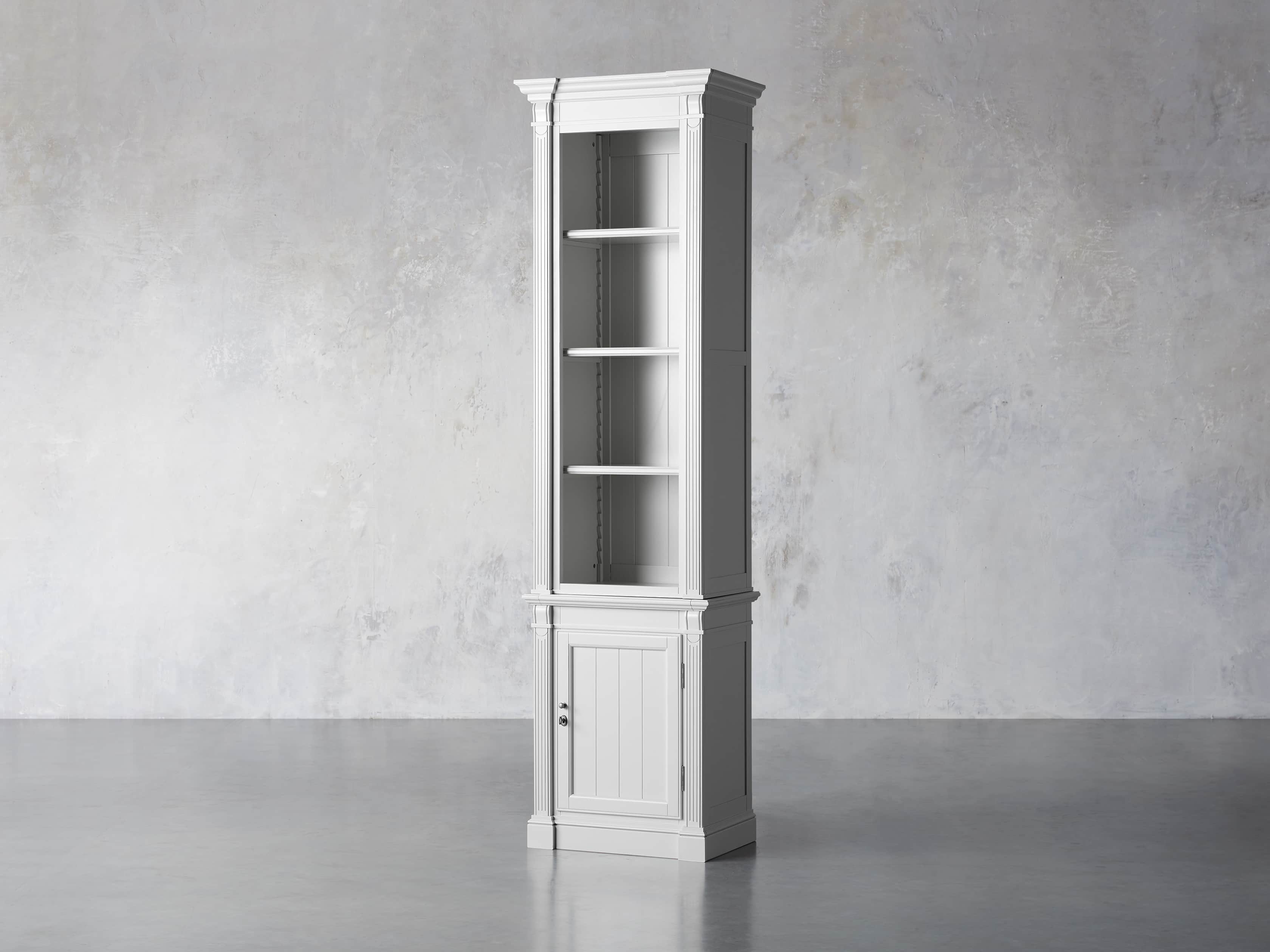 Athens Modular Narrow Bookcase in Nimbus