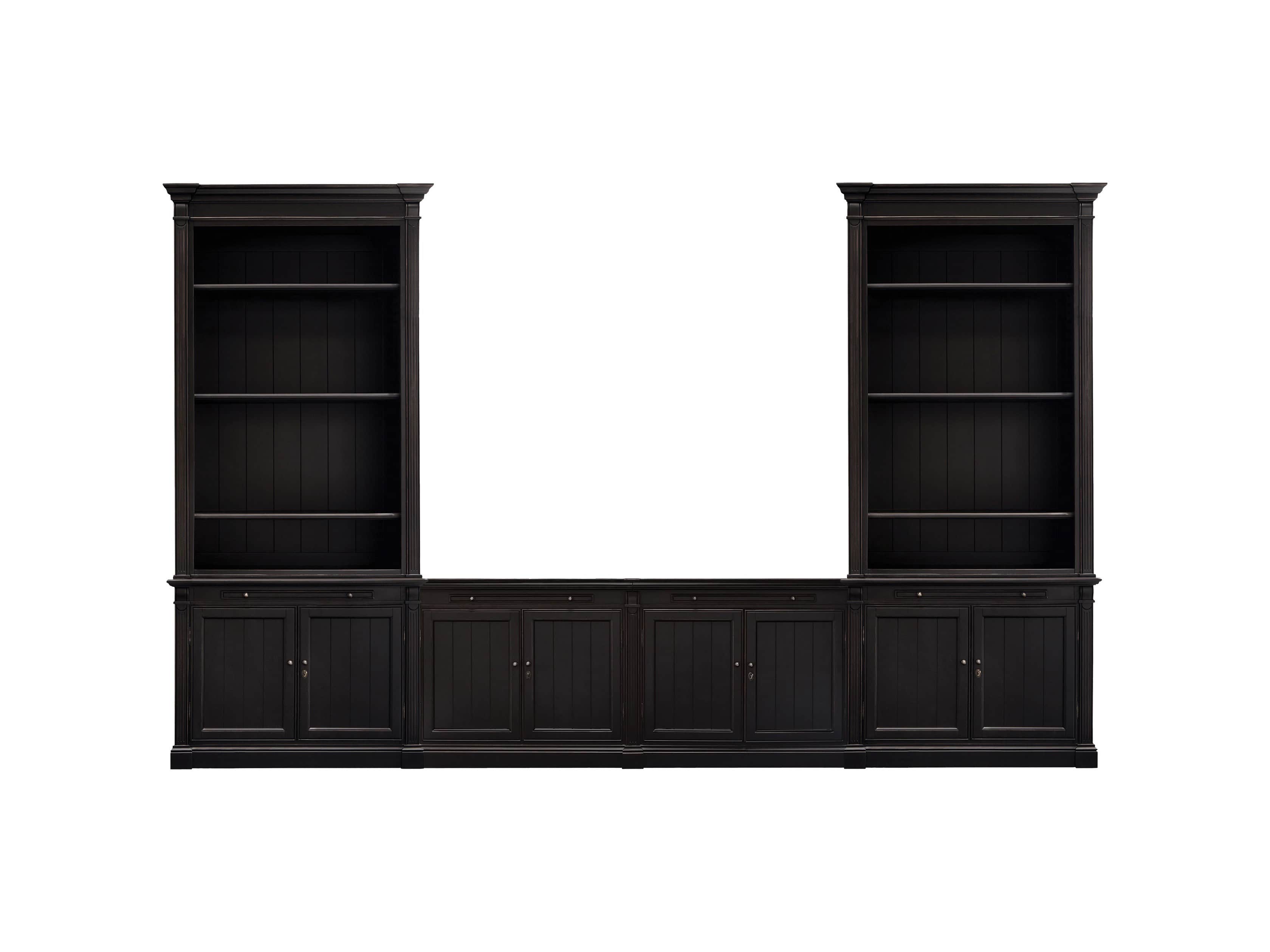 Athens Modular Media Console with Double Bookcases Arhaus