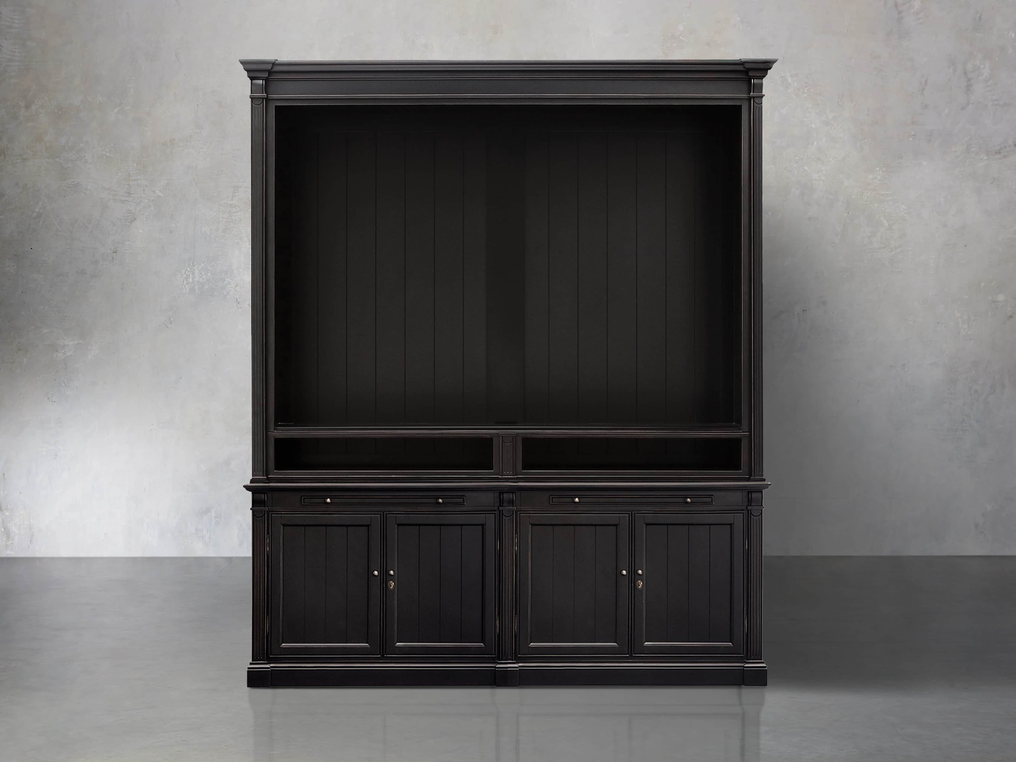 Athens Modular Media Cabinet in Tuxedo Black