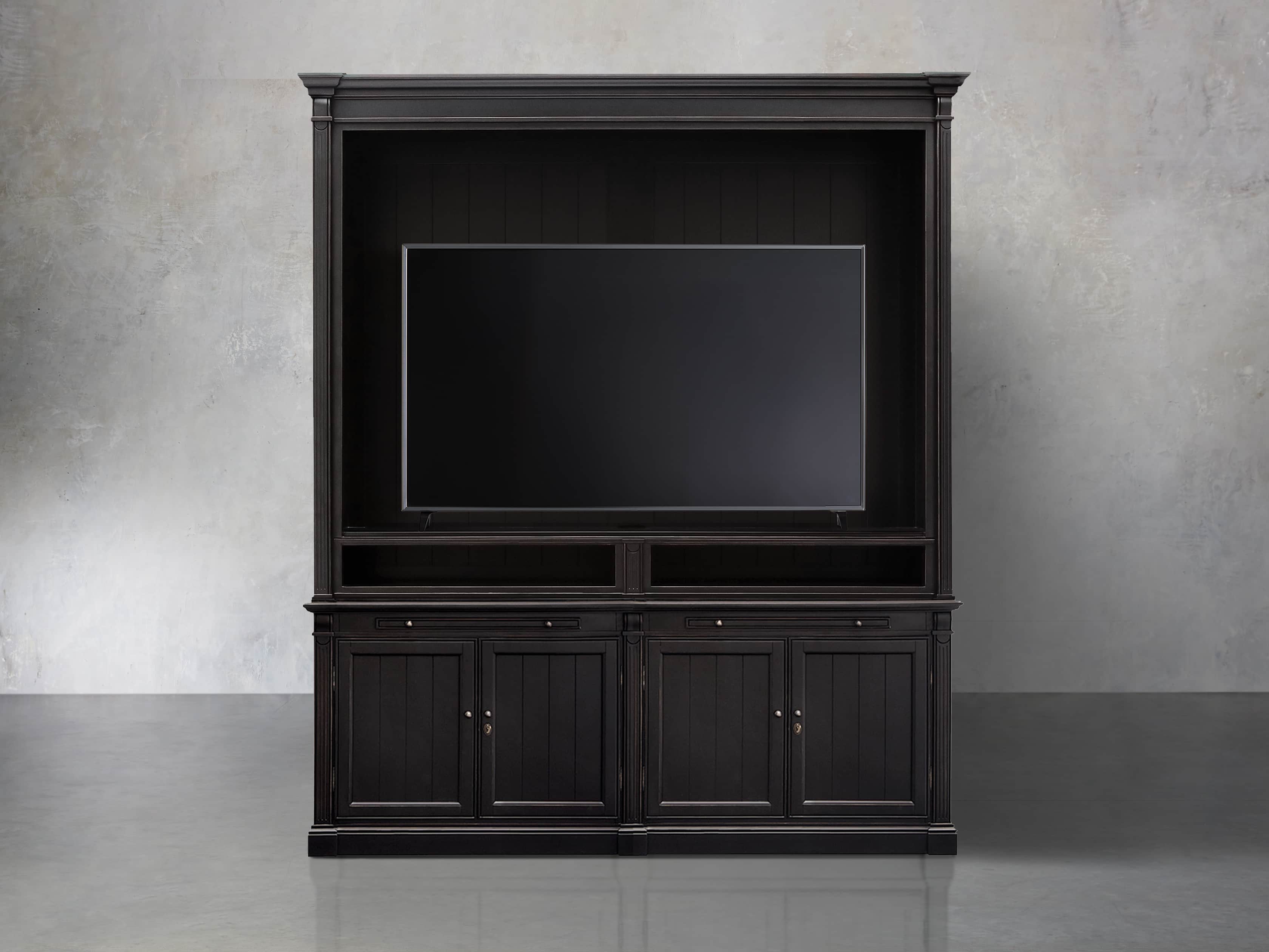 Athens Modular Media Cabinet in Tuxedo Black
