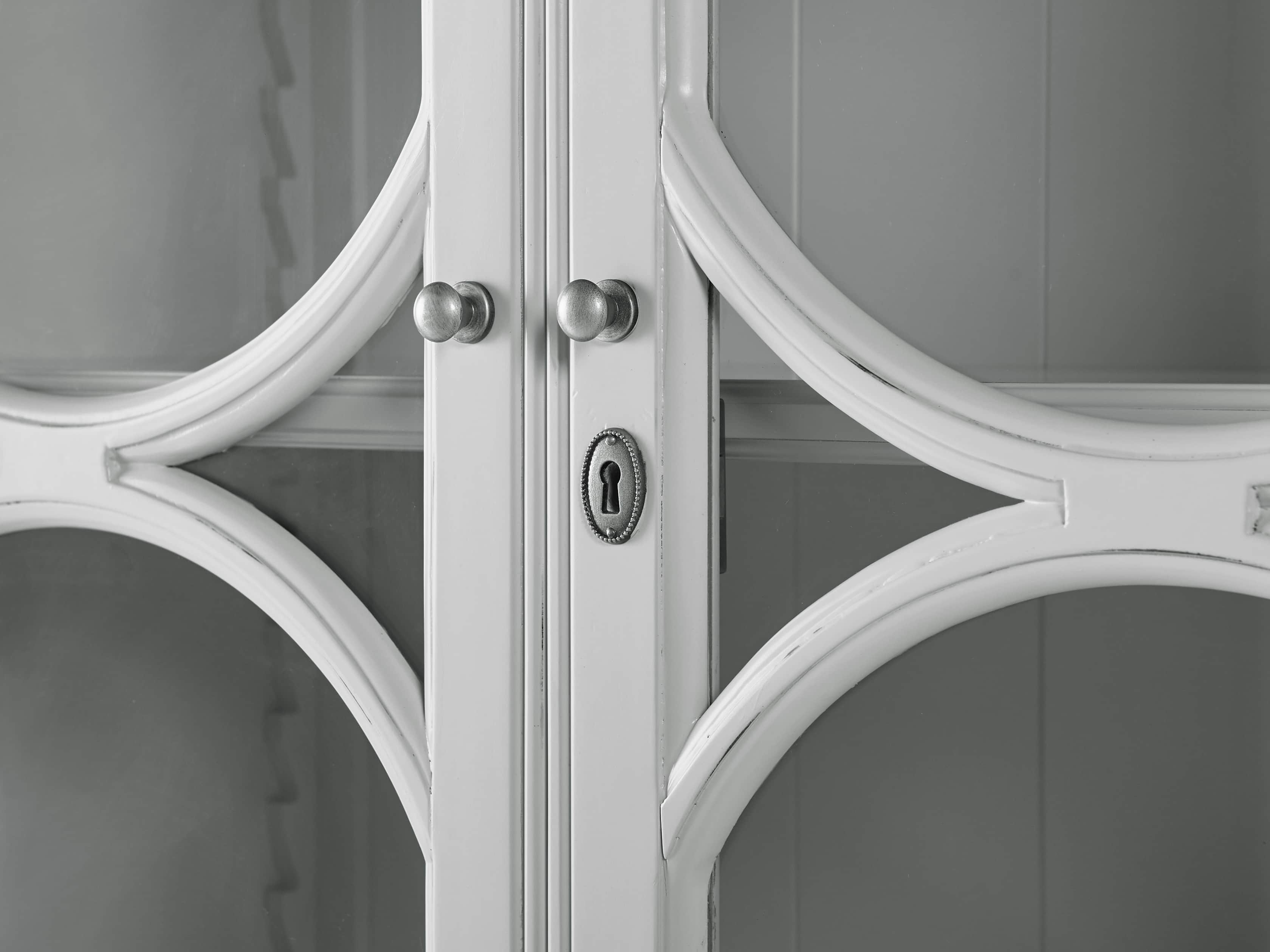Athens Modular Media Cabinet With Double Display Cabinets in Nimbus
