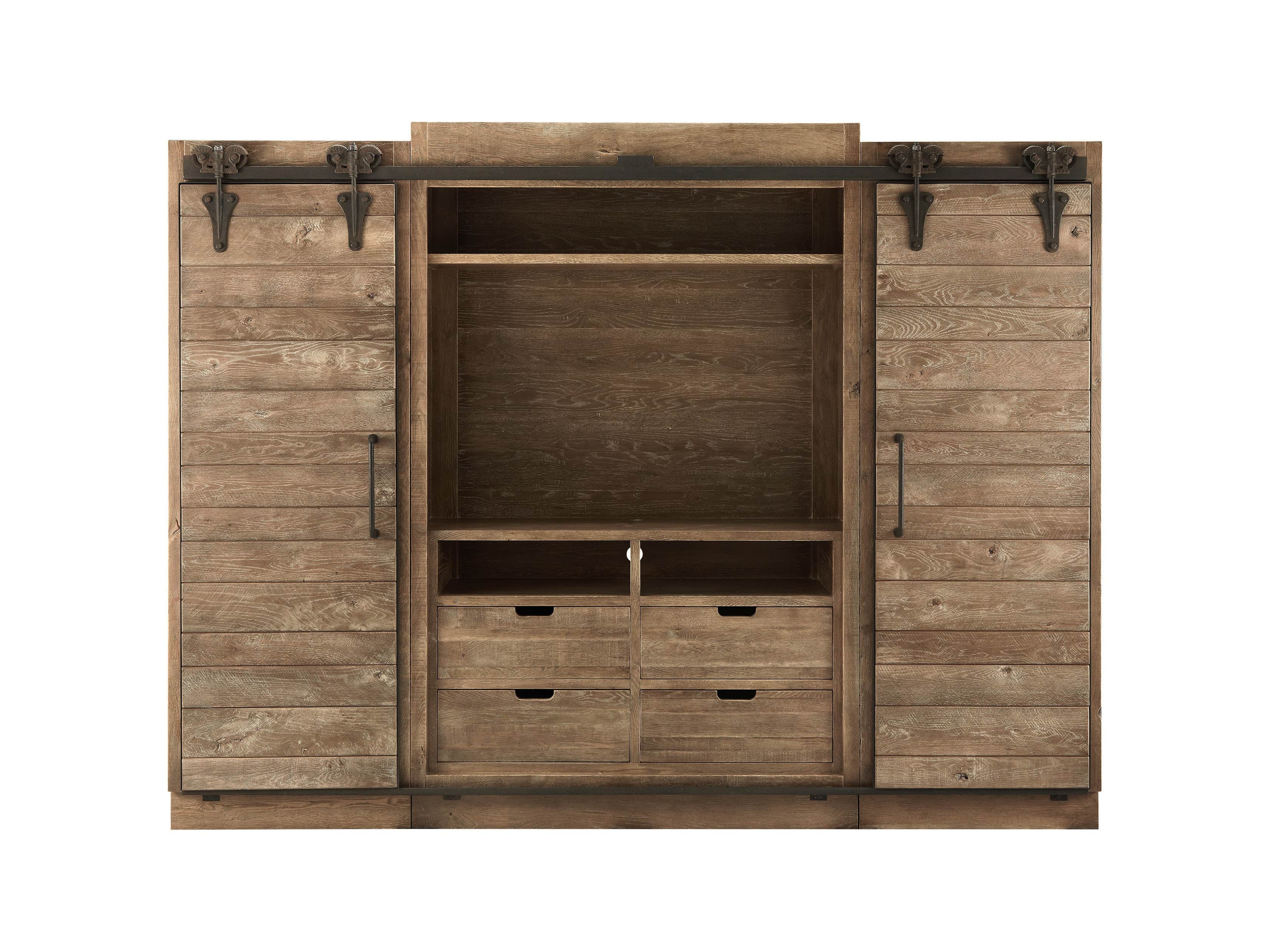 Baumann 112" Media Wall Unit in Ashland Natural