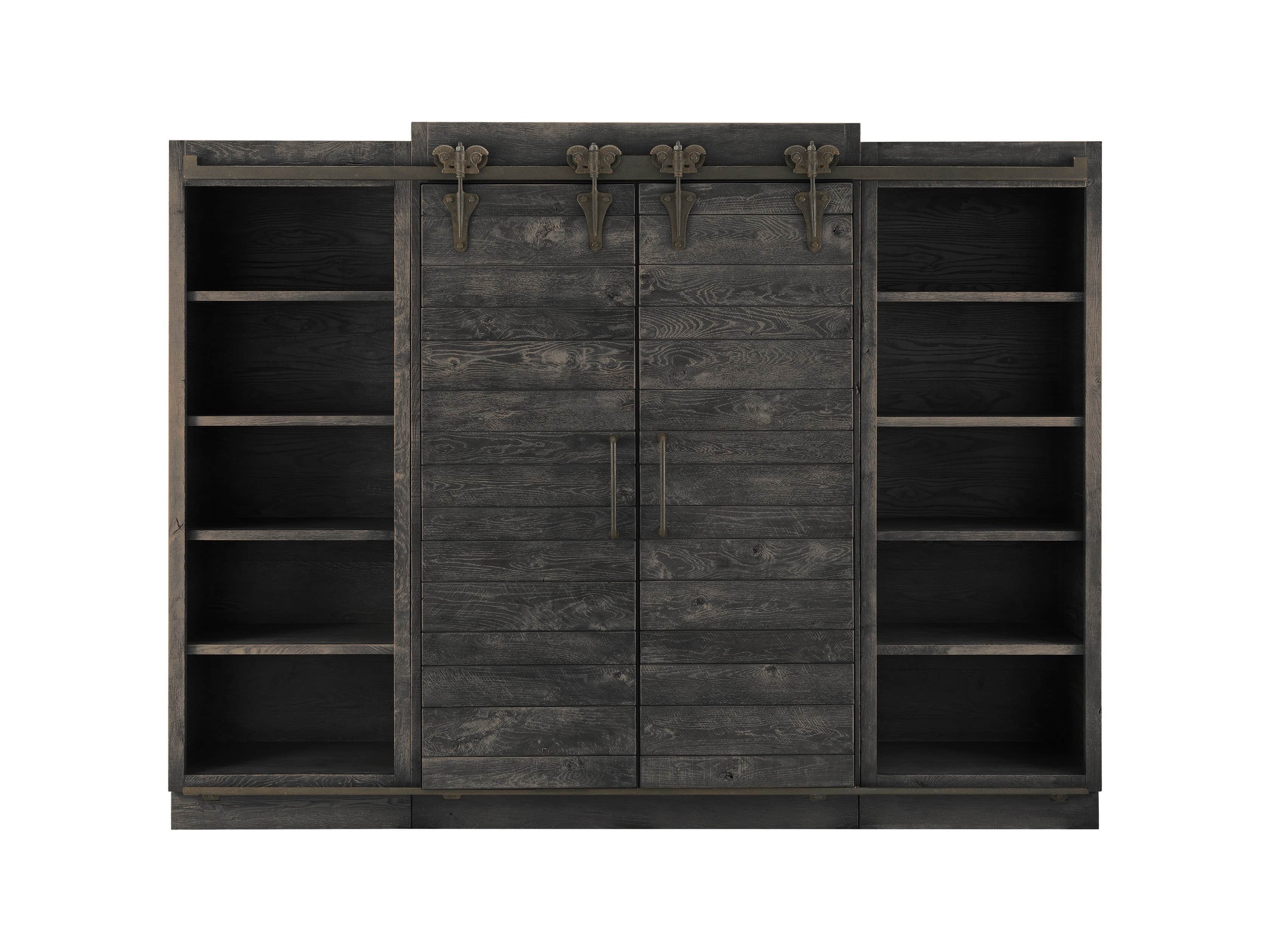 Baumann 112" Media Wall Unit In Ashland Black