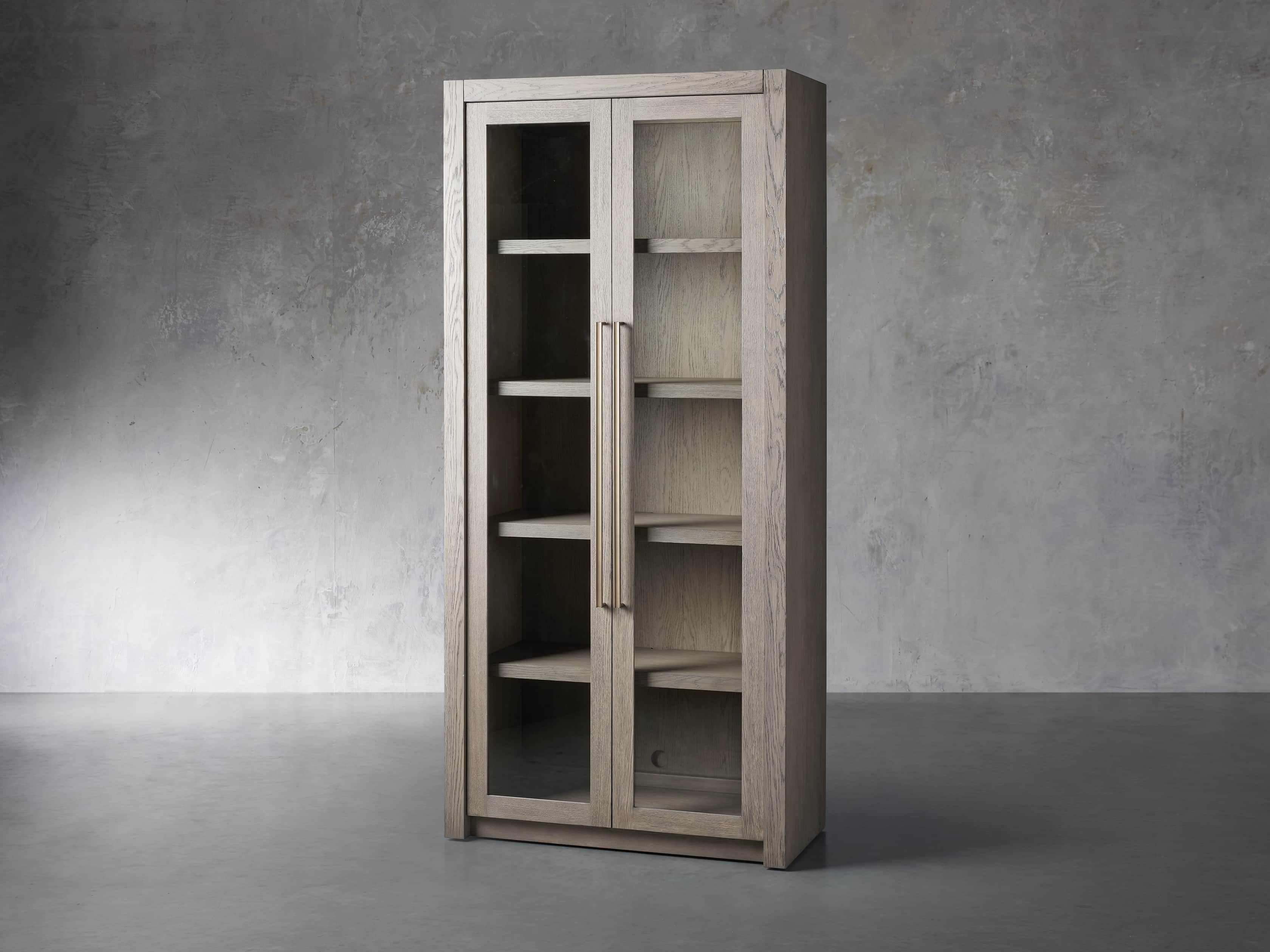 BODHI 38" GLASS CABINET GREY, slide 2 of 4