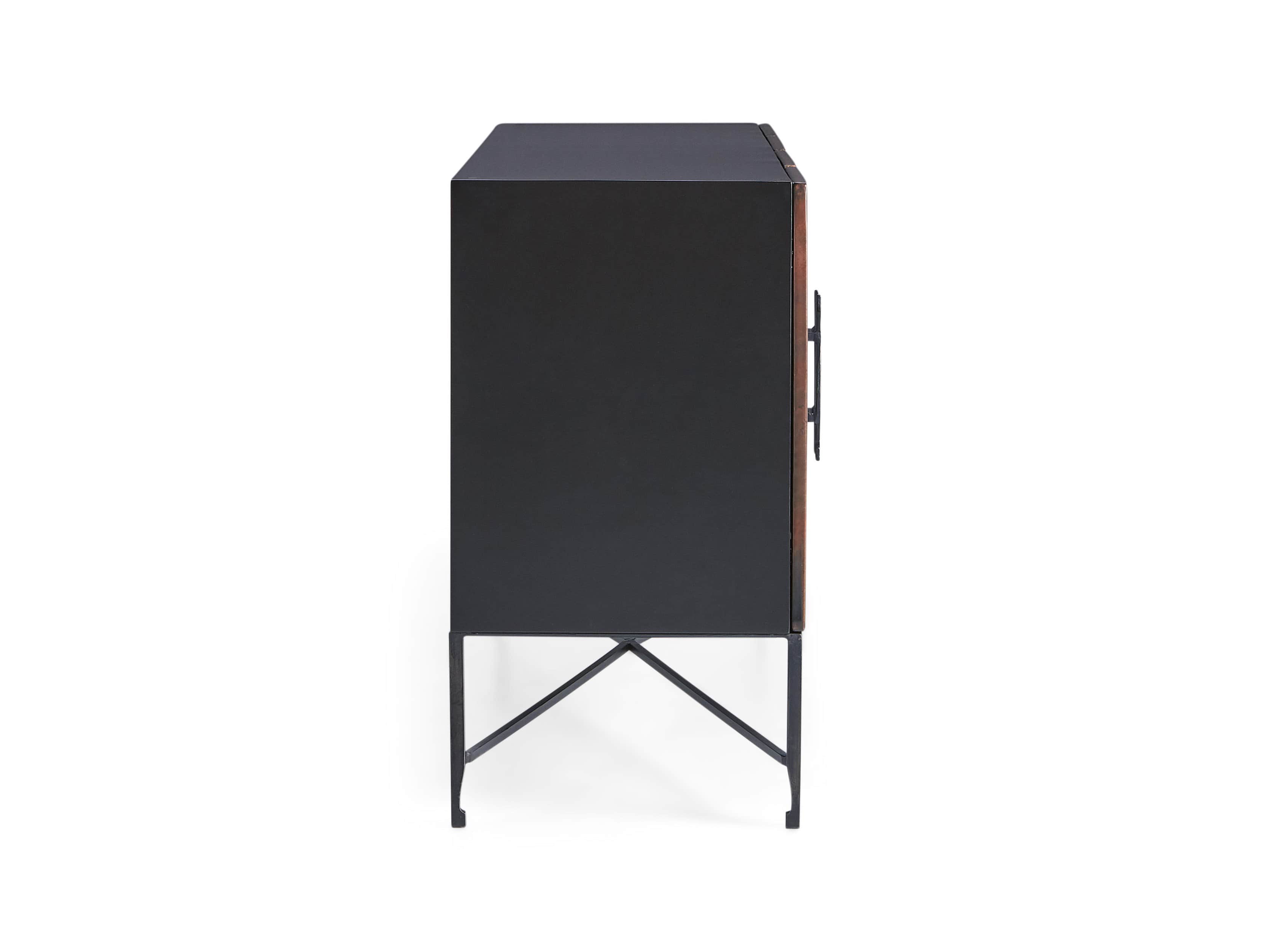 Cahlo 69" Chocolate Copper Credenza