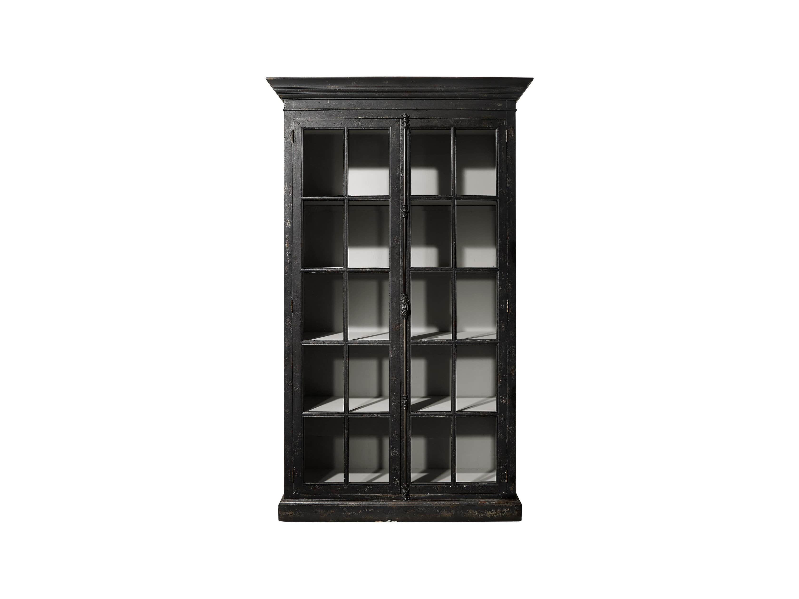 Chorus Theory 54" Cabinet with Glass Doors in Rustic Black