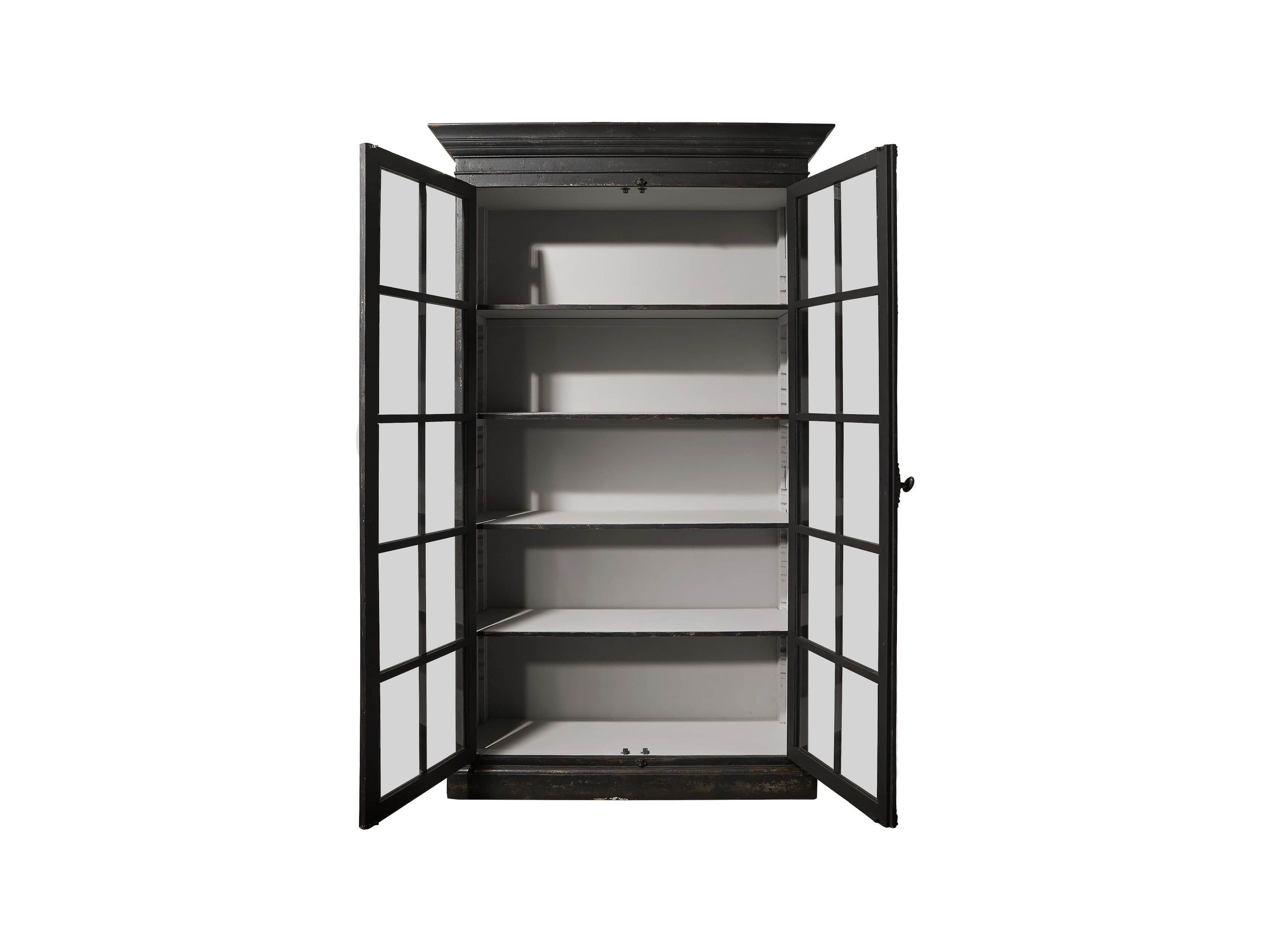 Chorus Theory 54" Cabinet with Glass Doors in Rustic Black