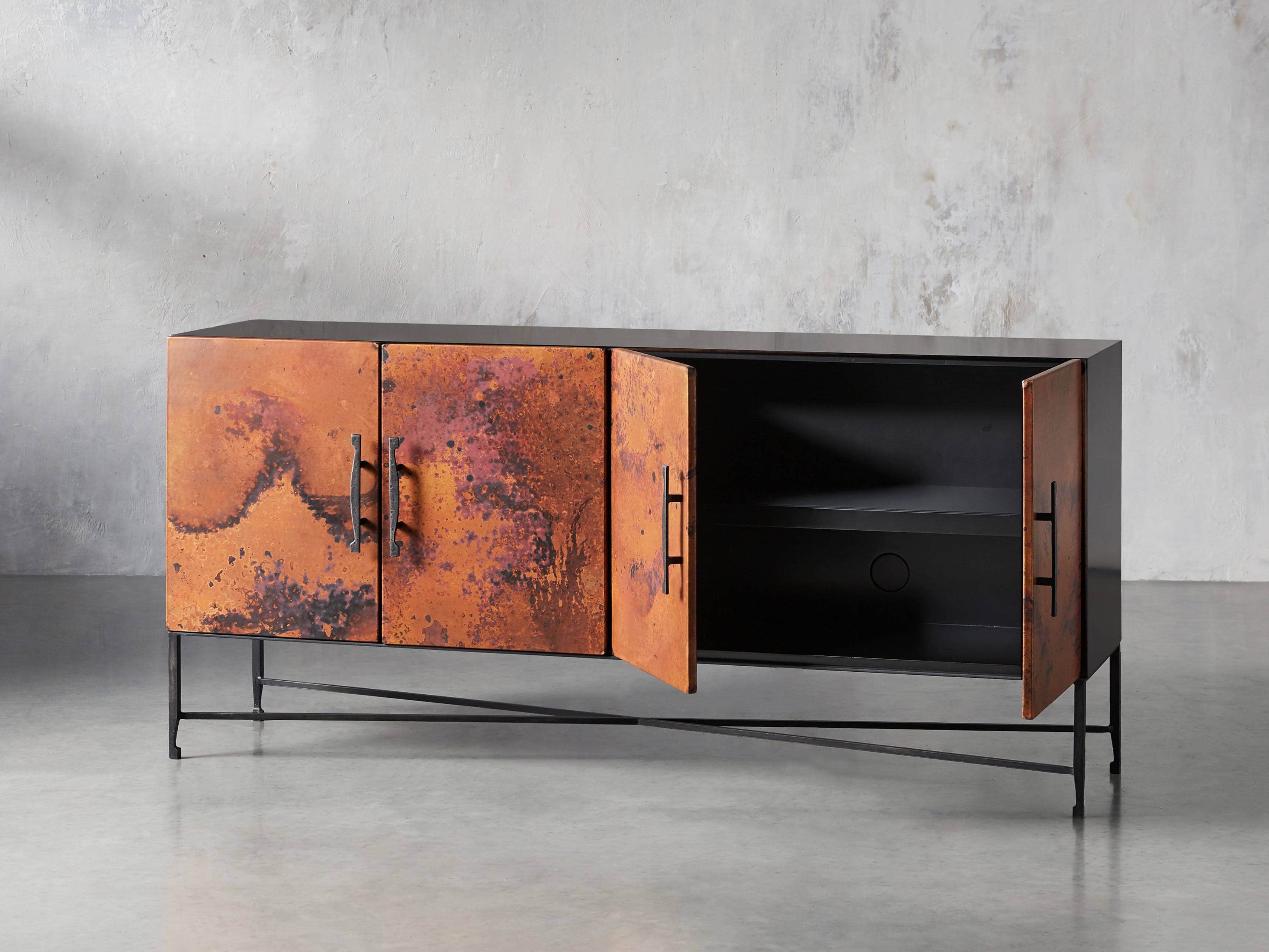 Cahlo 69" Copper Media Console
